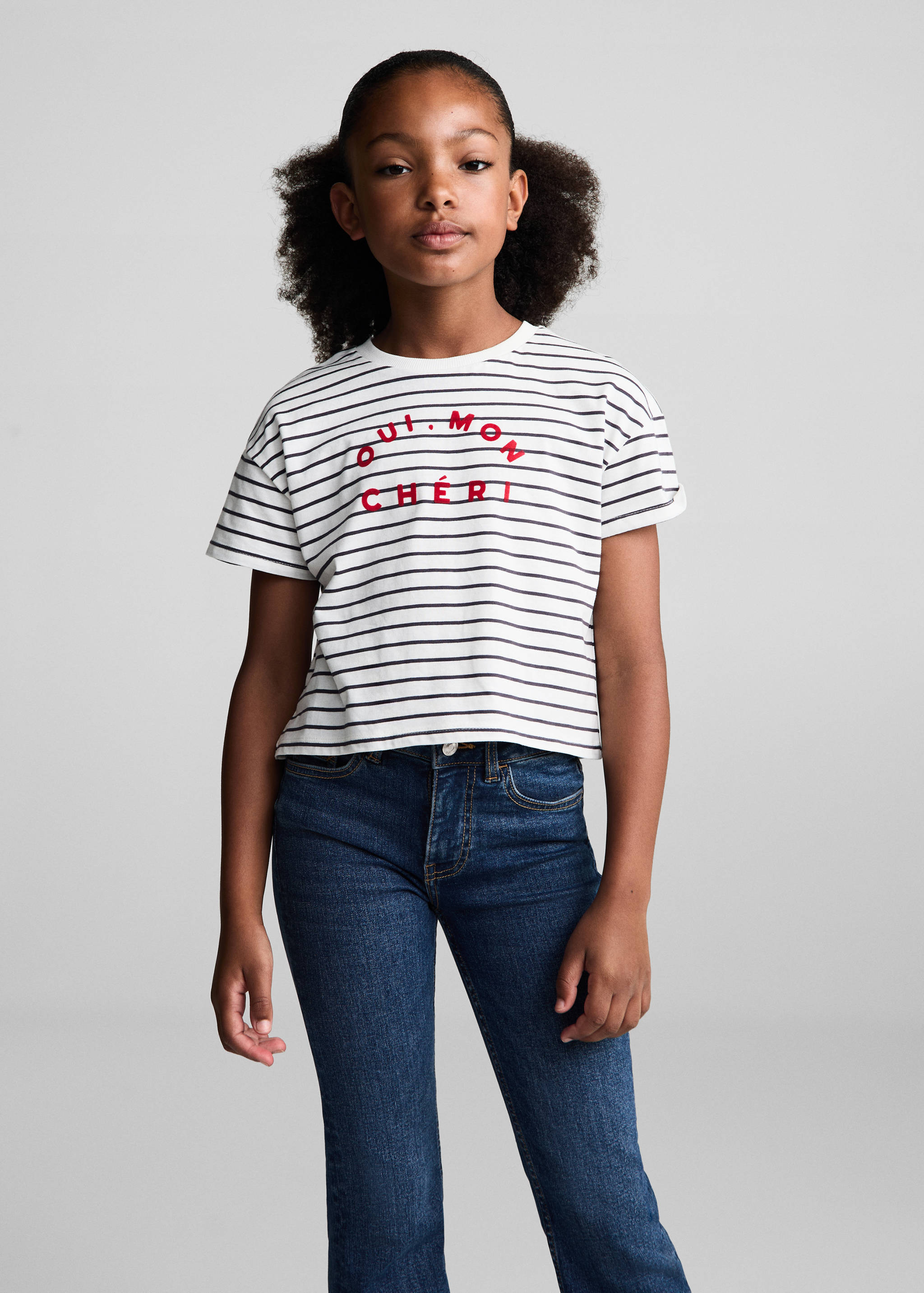 Flared jeans with opening - Medium plane