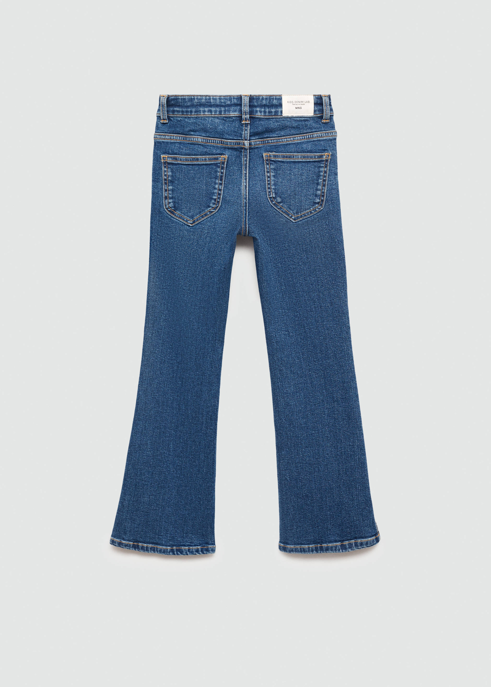 Flared jeans with opening - Reverse of the article