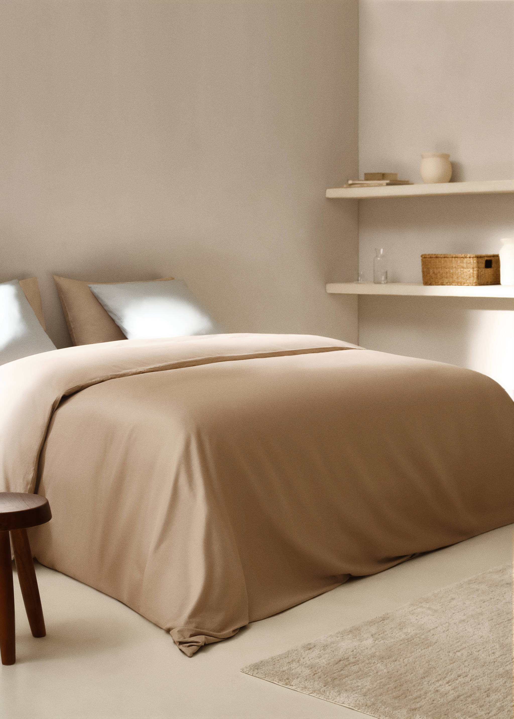 Cotton duvet cover for 180cm bed - General plane