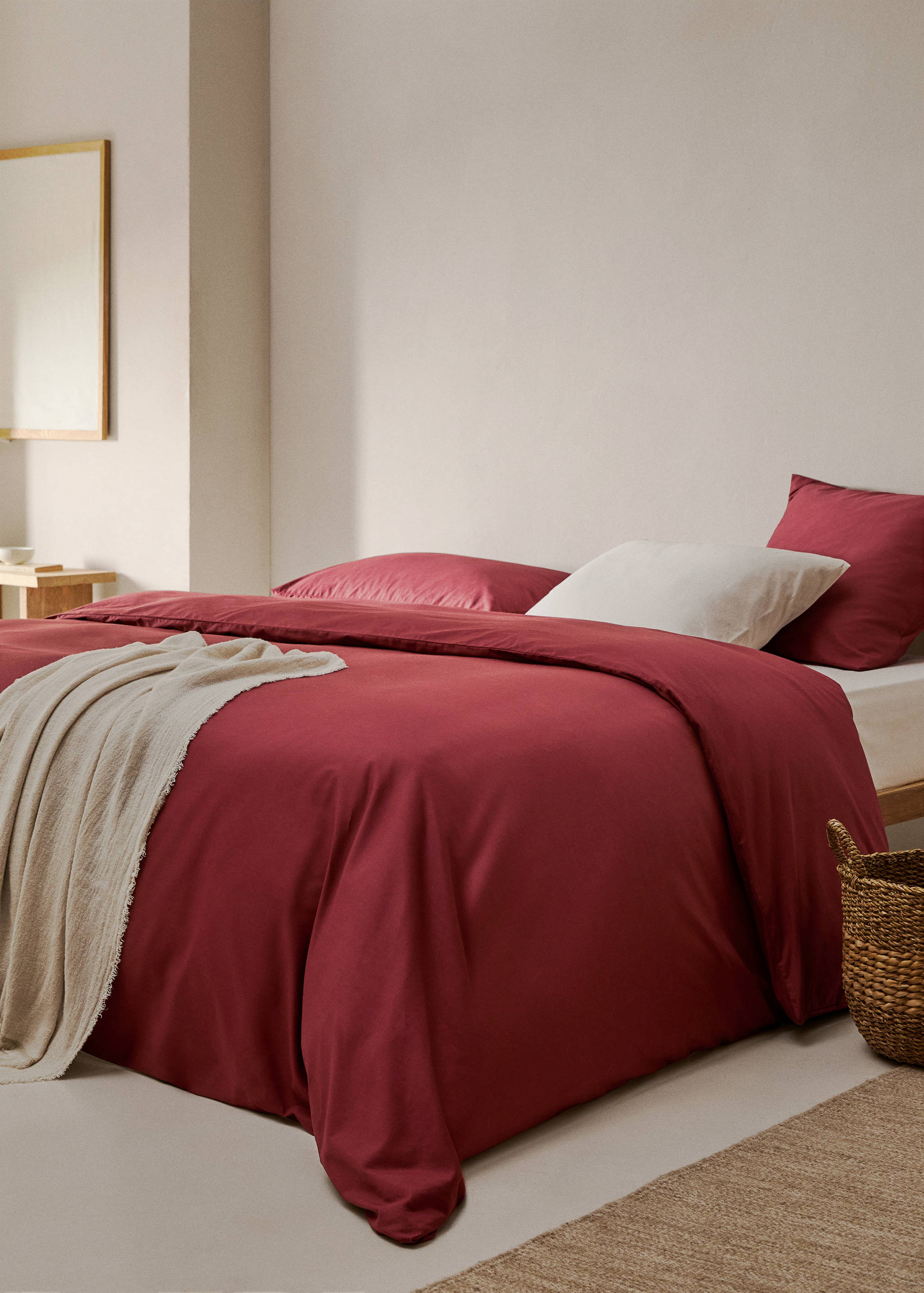 Cotton duvet cover for 180cm bed - General plane