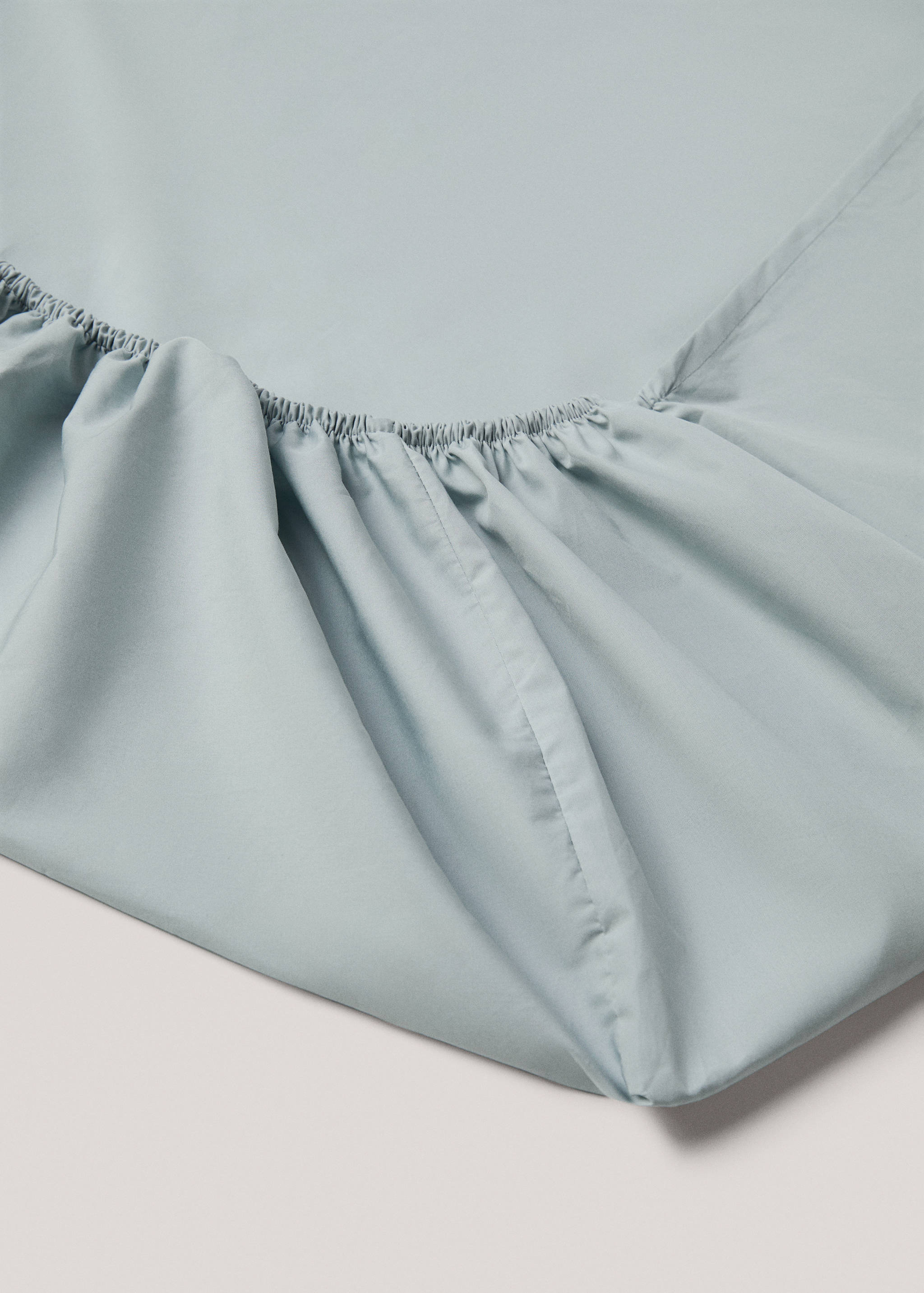 Percale cotton fitted sheet 300 threads for king bed - Details of the article 1