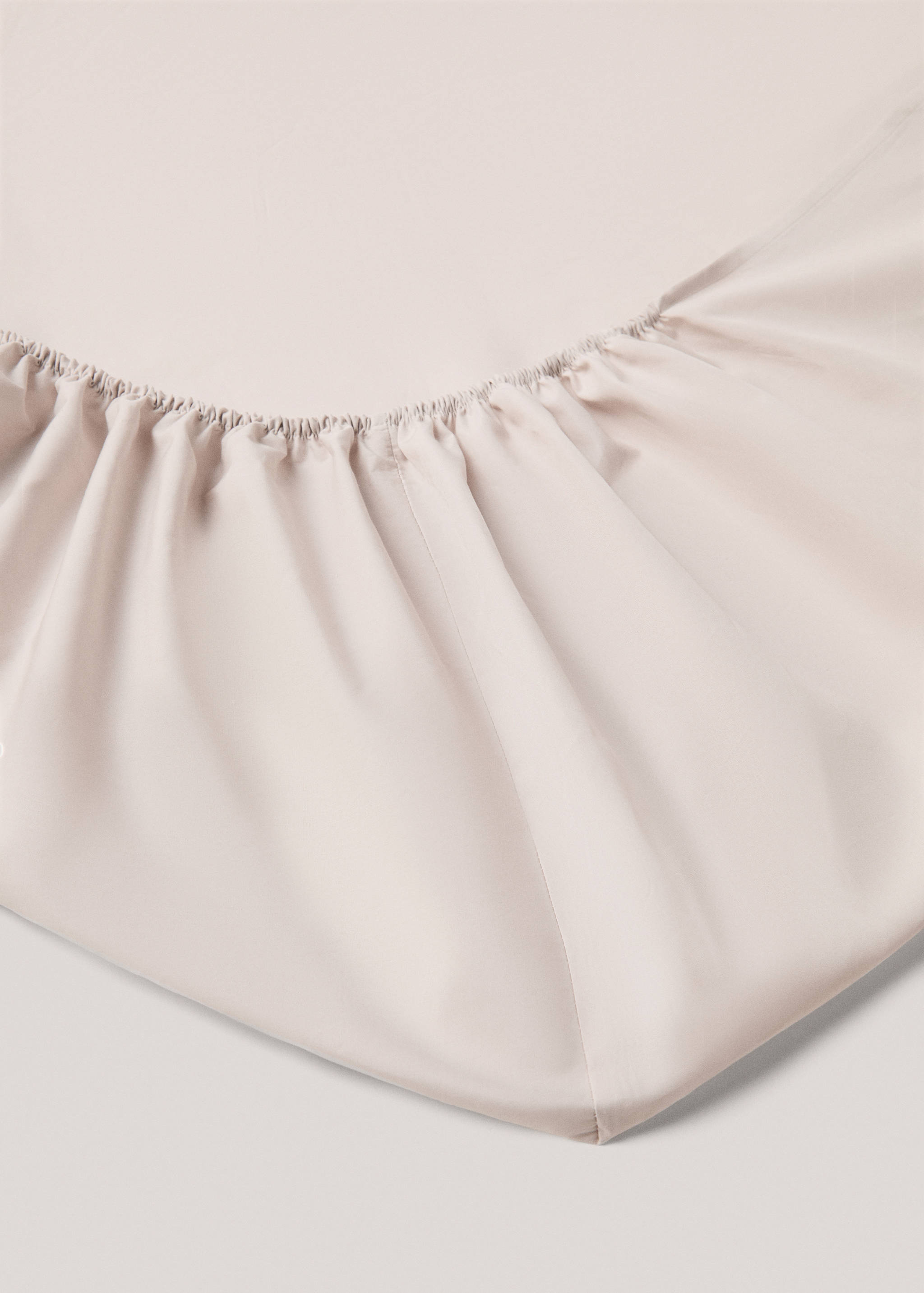Percale cotton fitted sheet 300 threads for king bed - Details of the article 1