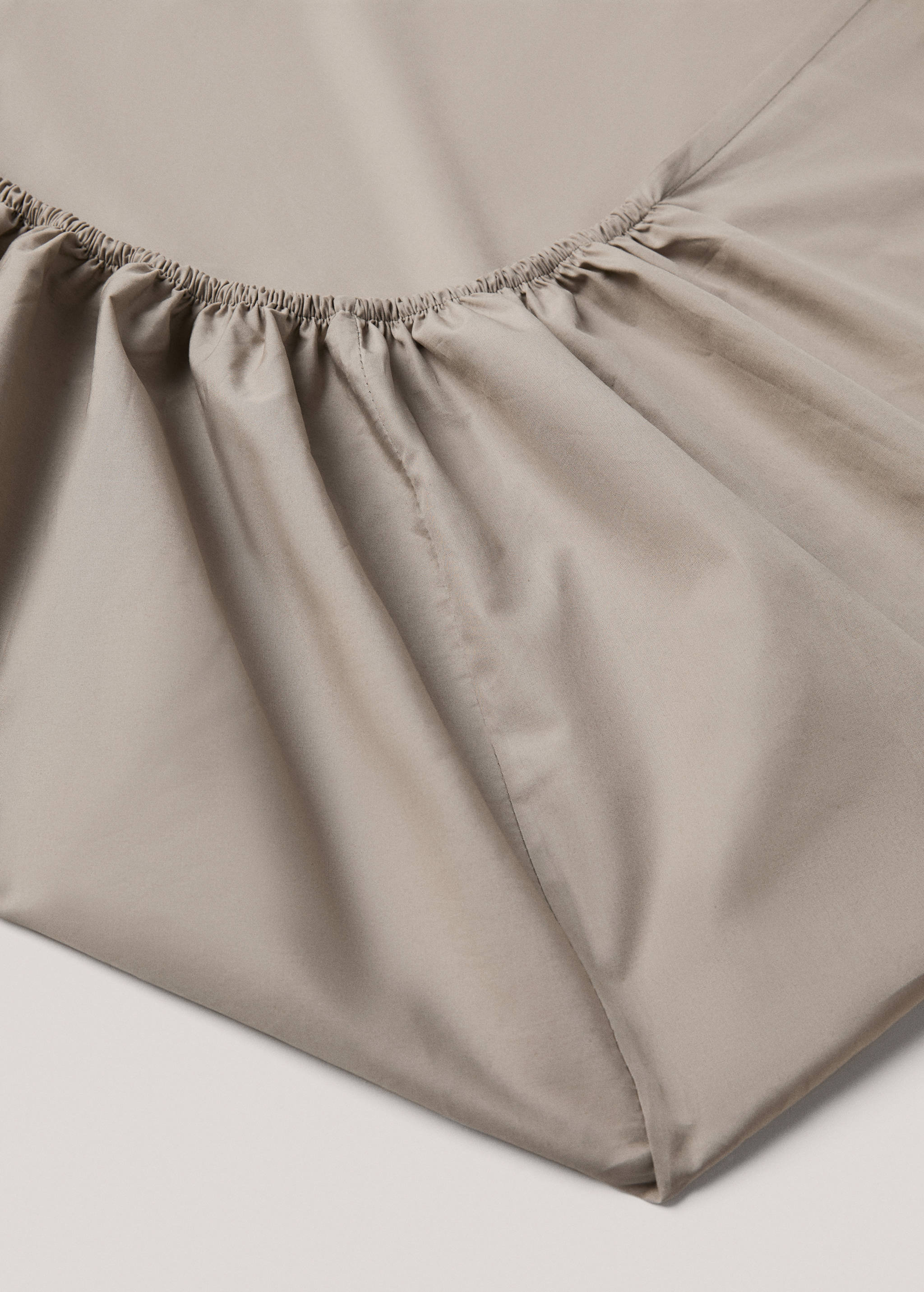 Percale cotton fitted sheet 300 threads for king bed - Details of the article 1