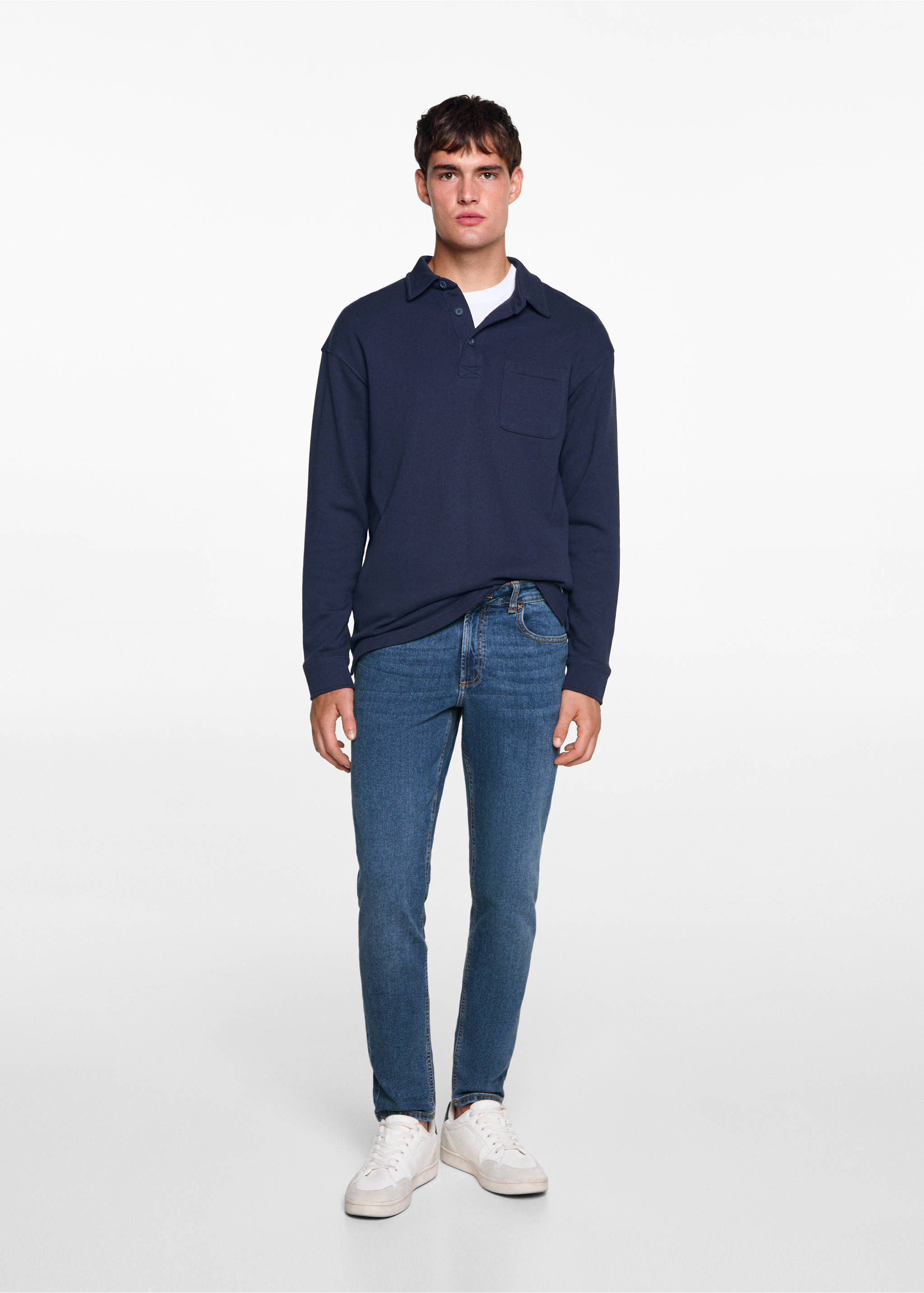 Джинсы slim fit - Общий план, Темно-синий. Ref: 77001511-00.
