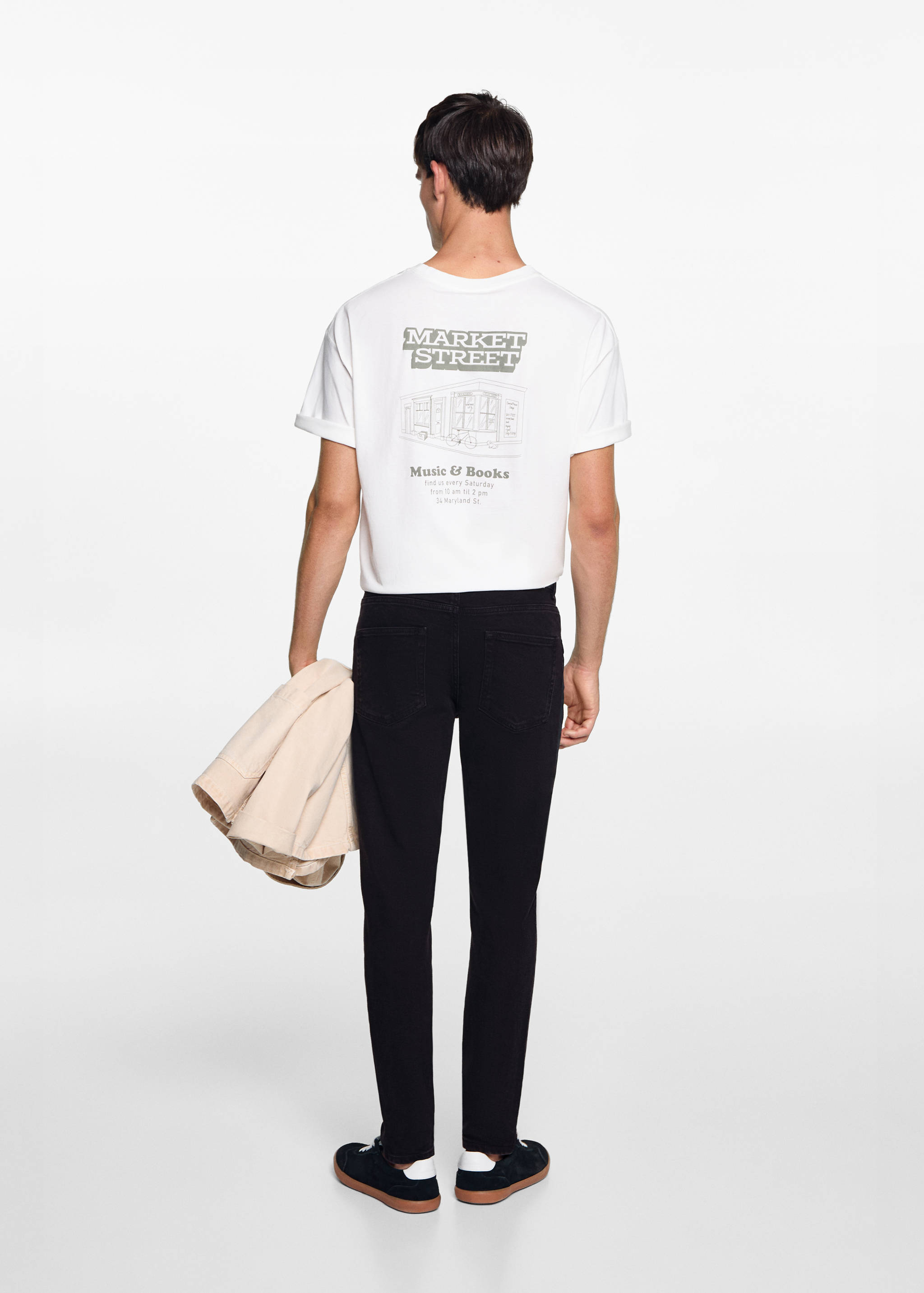 بنطلون جينز بقصة ضيقة - الجهة الخلفية للمنتج