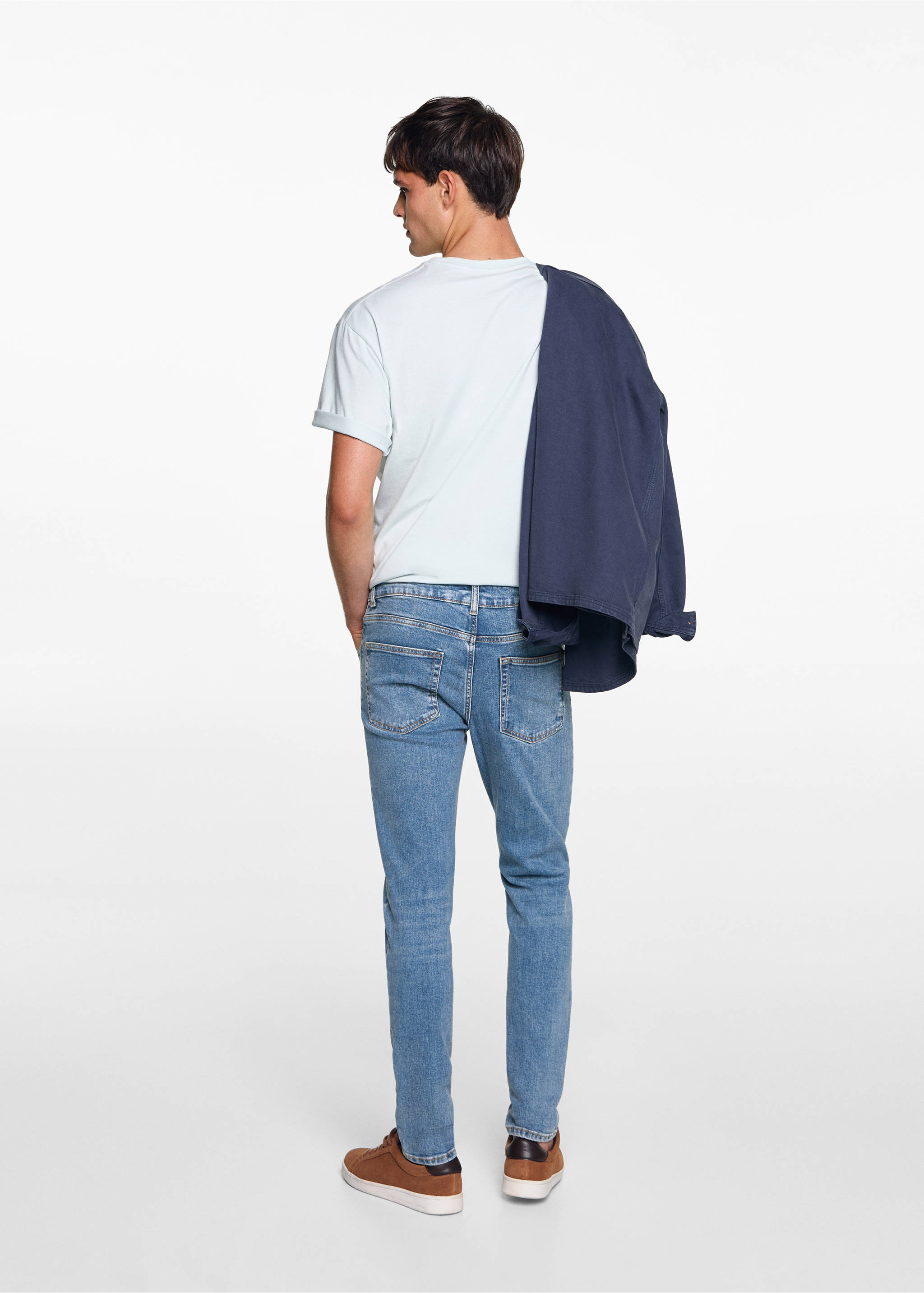 Джинсы slim fit - Обратная сторона изделия, Синий средний. Ref: 77001514-00.