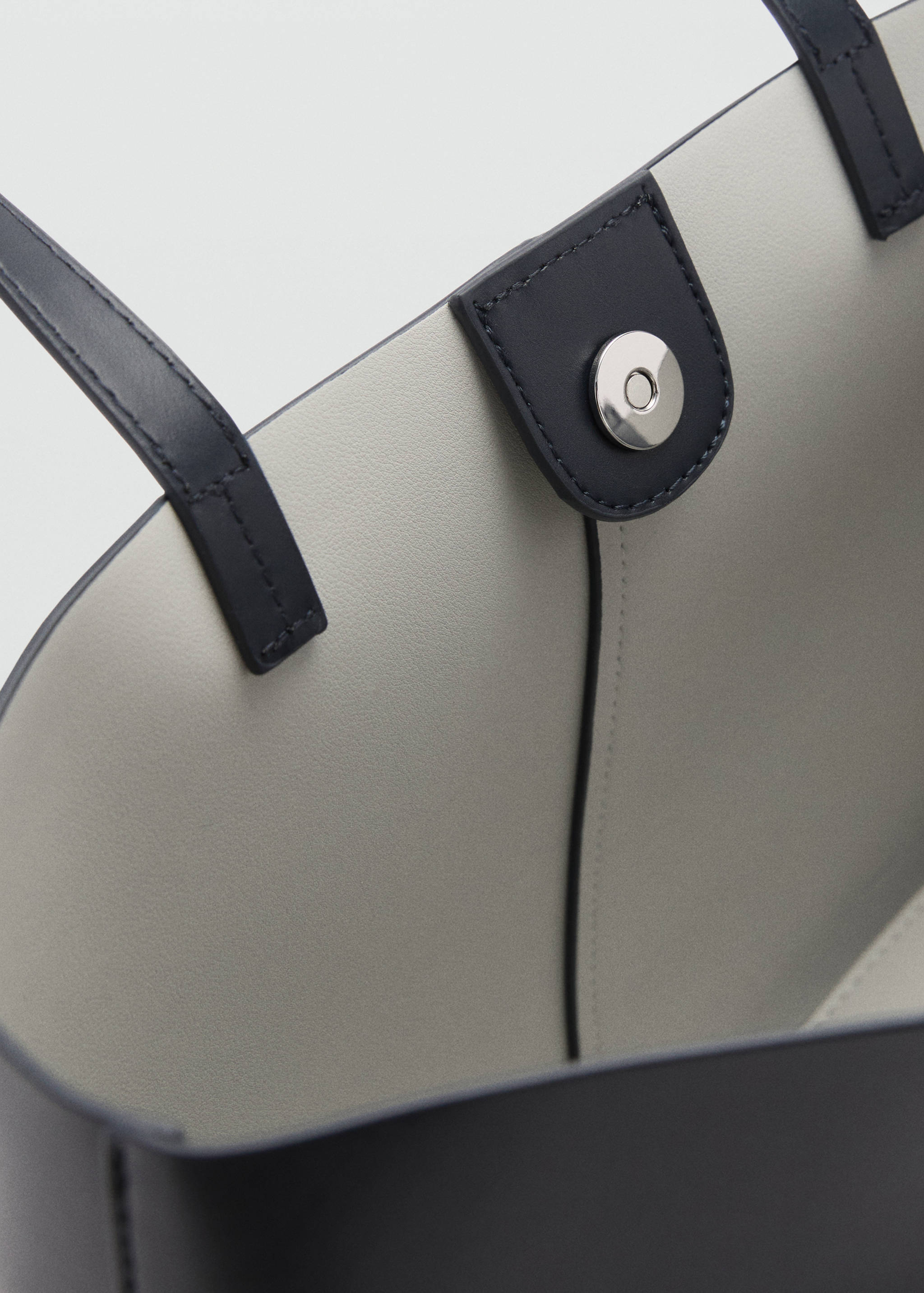 Deri görünümlü shopper çanta - Ürün detayı 2