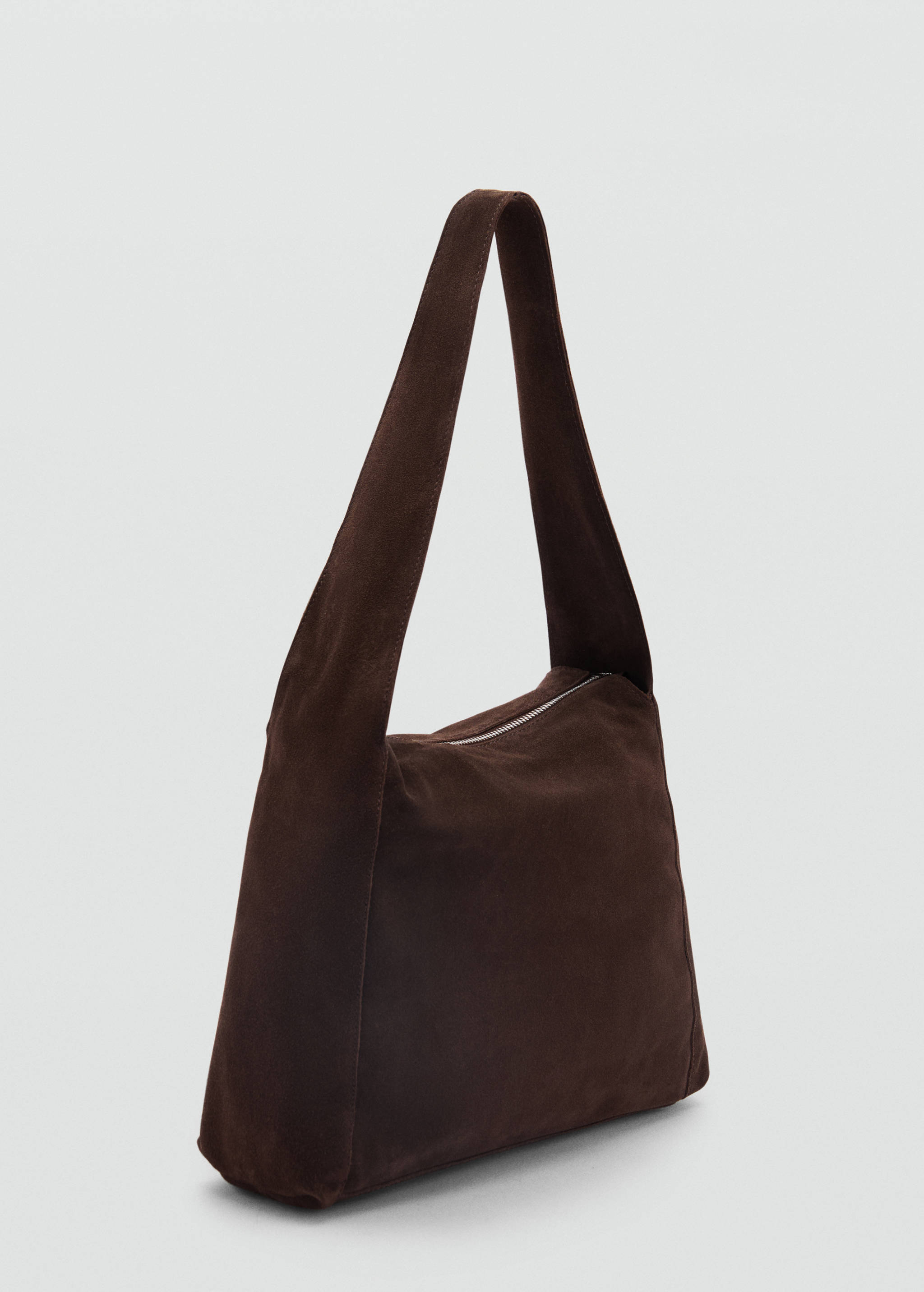 Suede shopper bag - Medium plane