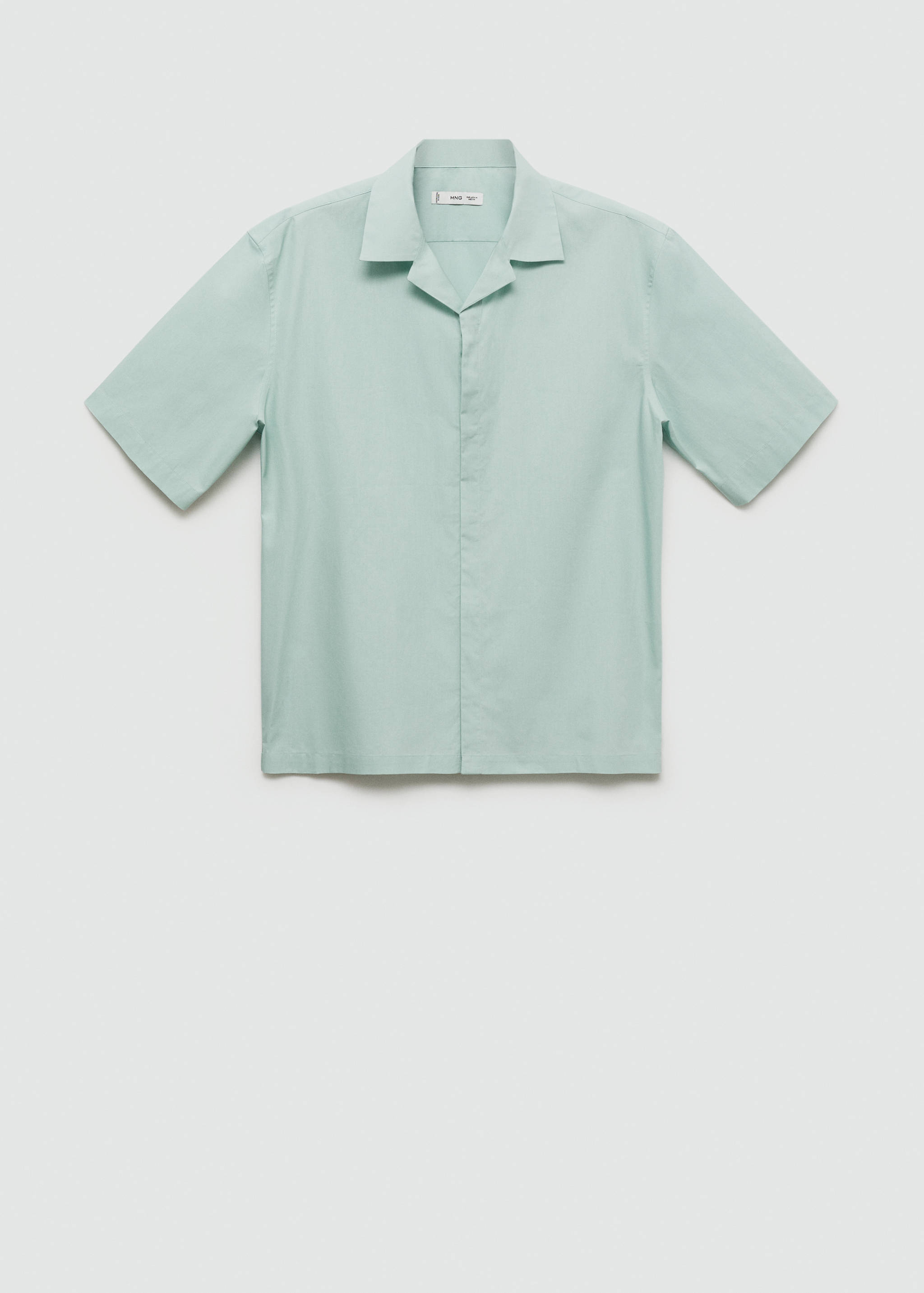 Chemise col bowling 100 % coton - Article sans modèle