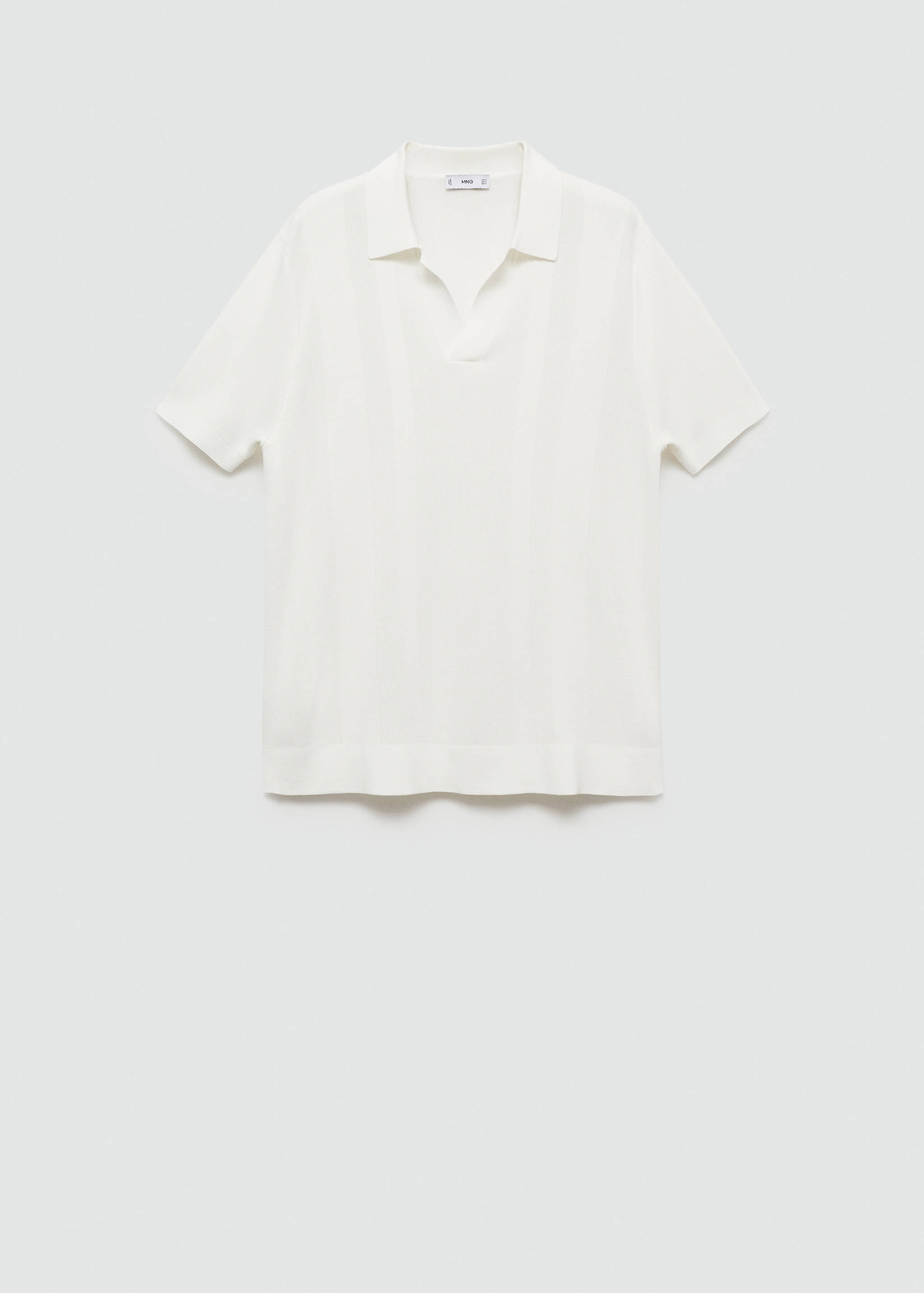 Ribbed knit polo shirt - Article without model