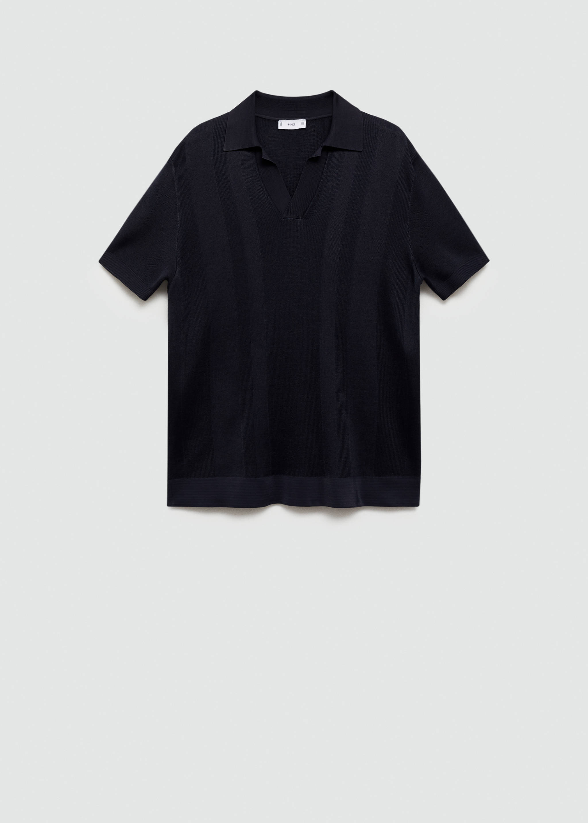 Ribbed knit polo shirt - Article without model