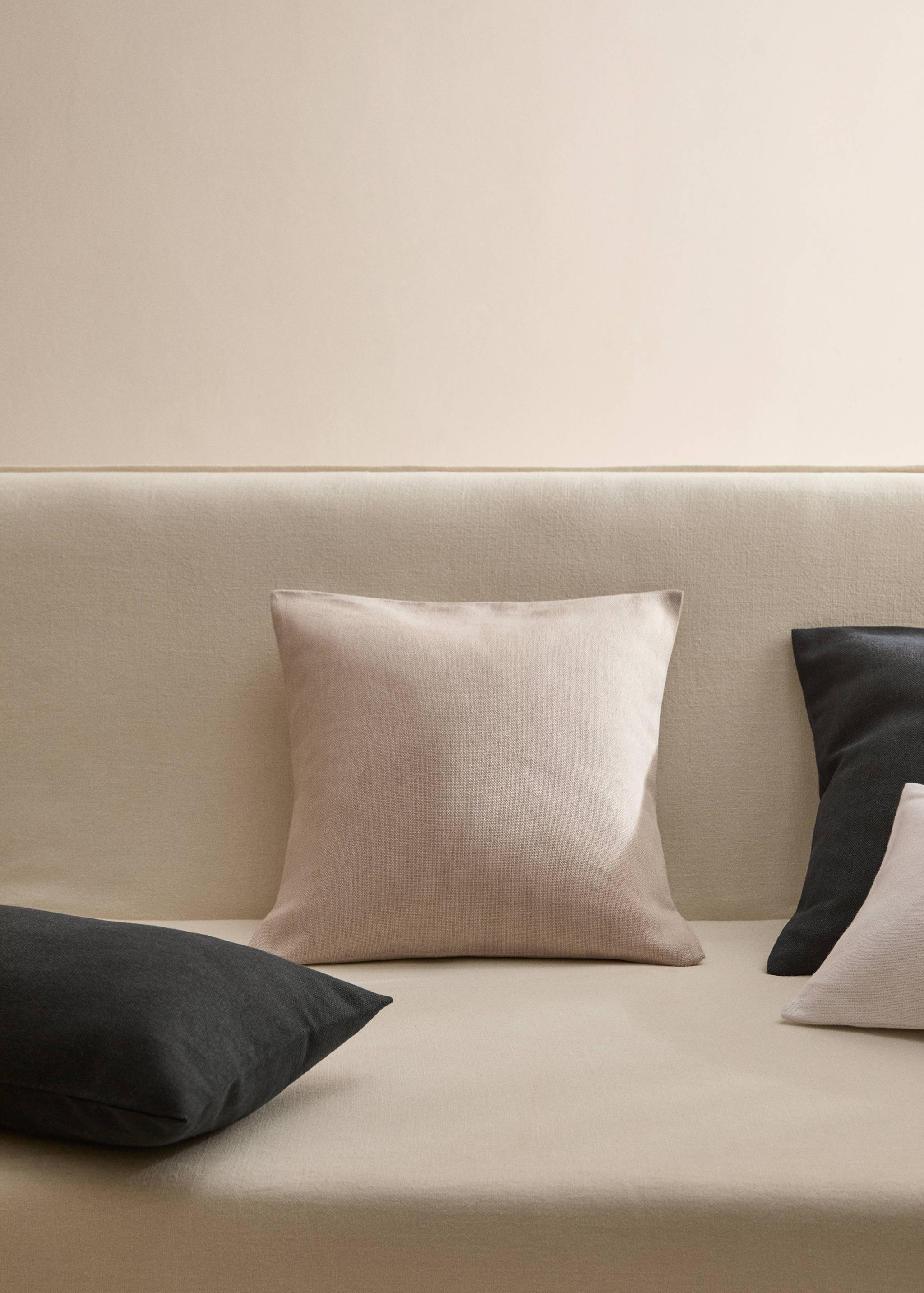 Plain cotton cushion cover 45x45 cm - General plane