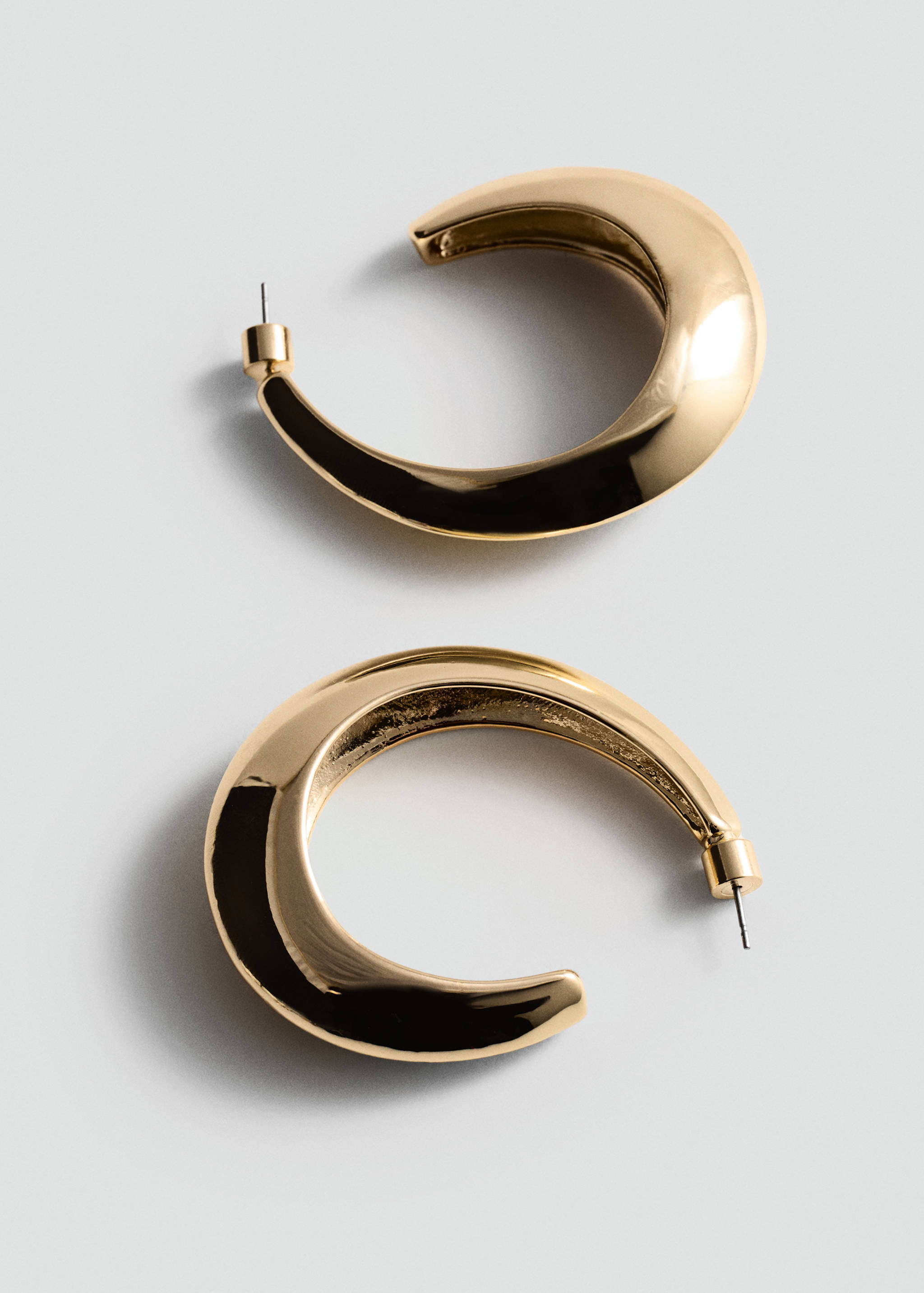 Oval hoop earrings - Medium plane