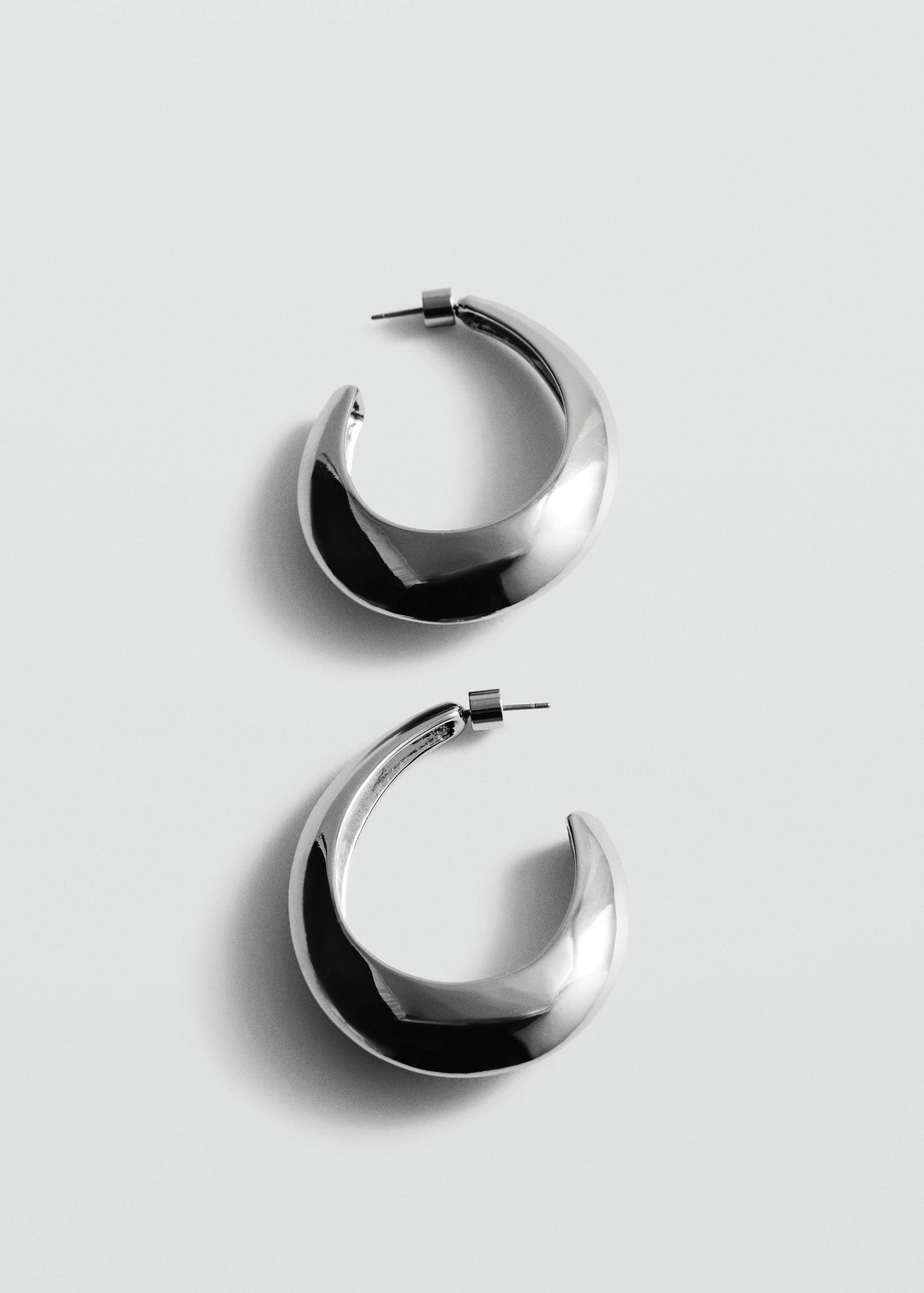Oval hoop earrings - Medium plane