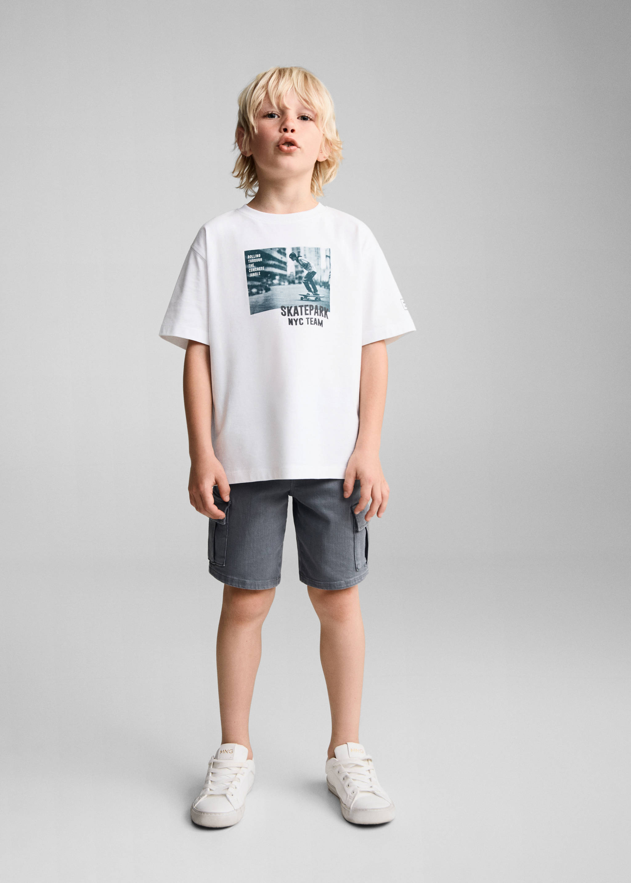 Printed cotton-blend t-shirt - General plane