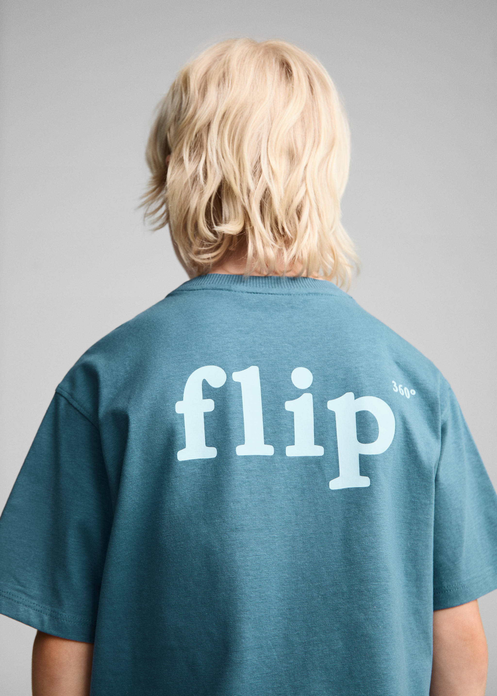 Printed cotton-blend T-shirt - Reverse of the article