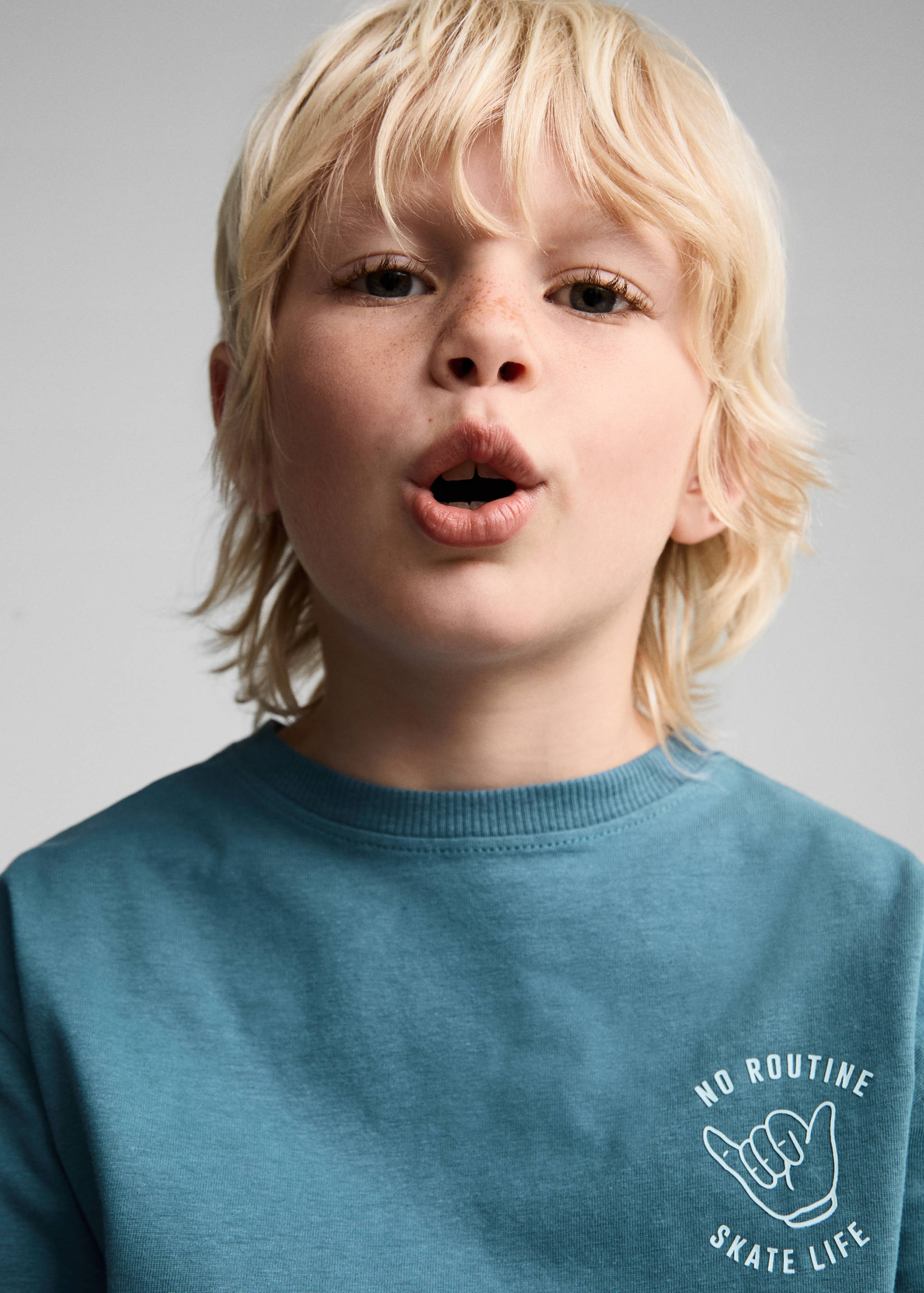 Printed cotton-blend T-shirt - Details of the article 1