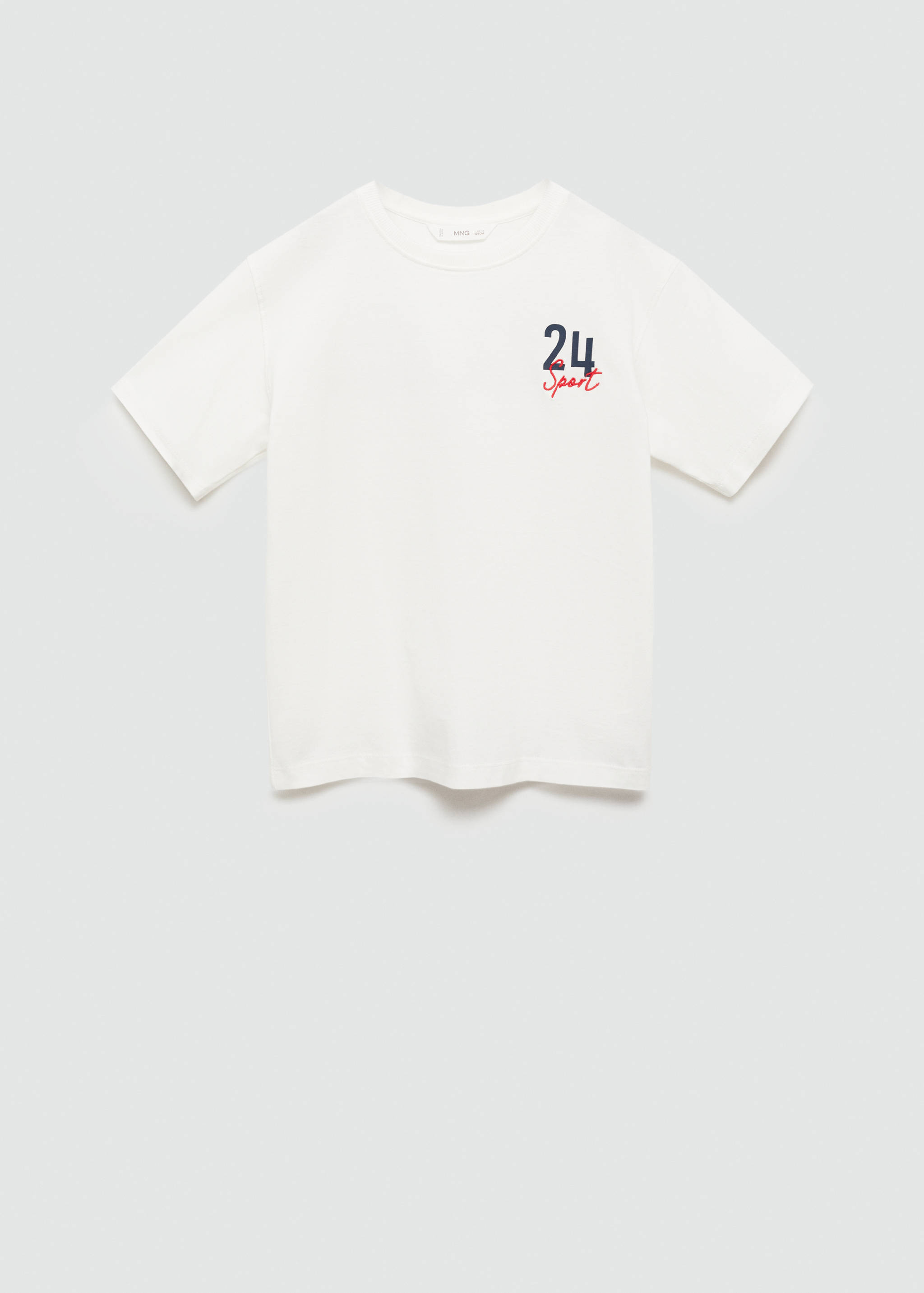 Embroidered detail cotton T-shirt - Article without model