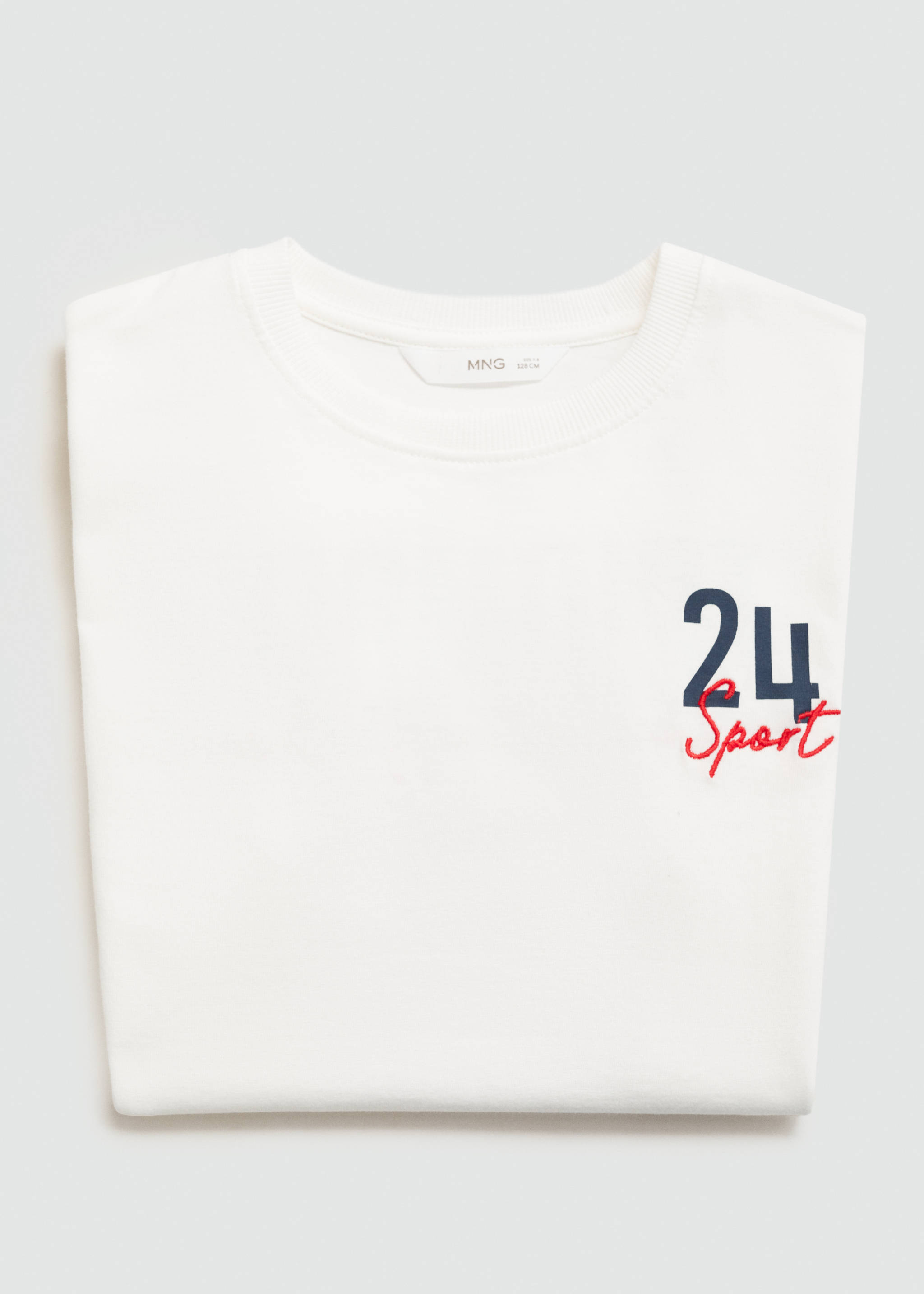 Embroidered detail cotton T-shirt - Details of the article 8