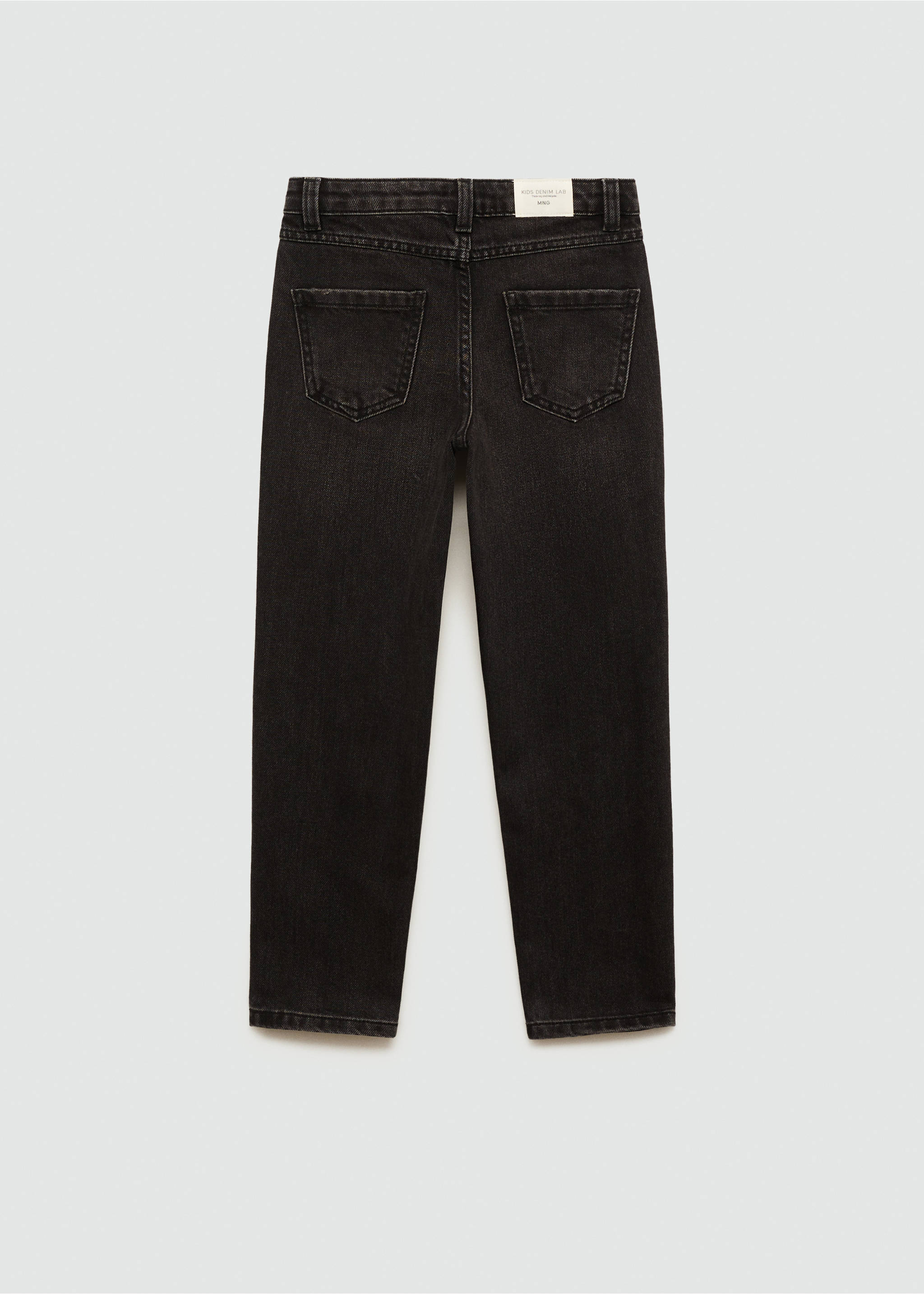 Mom-fit jeans - Reverse of the article, Black denim. Ref: 77003275-00.