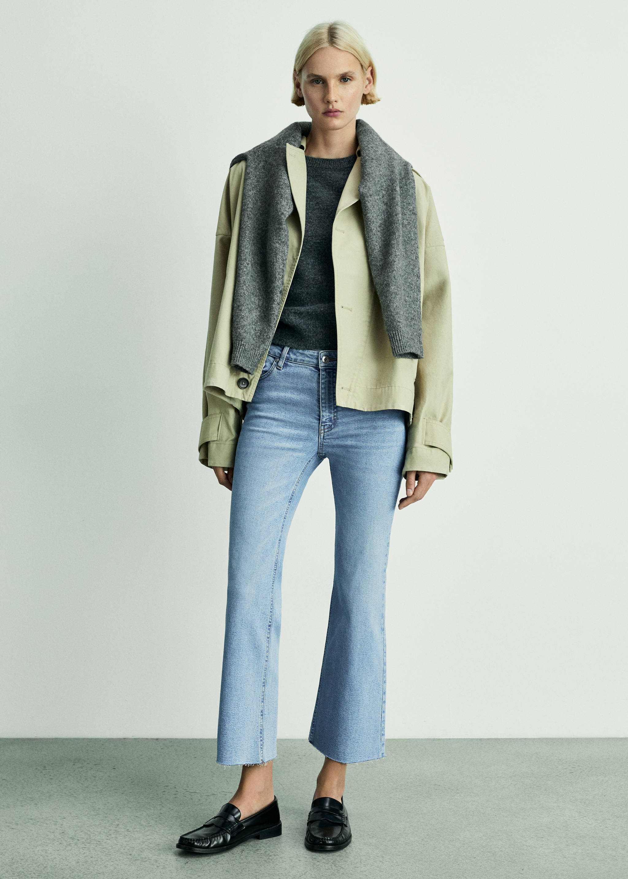 Sienna flared cropped jeans - General plane