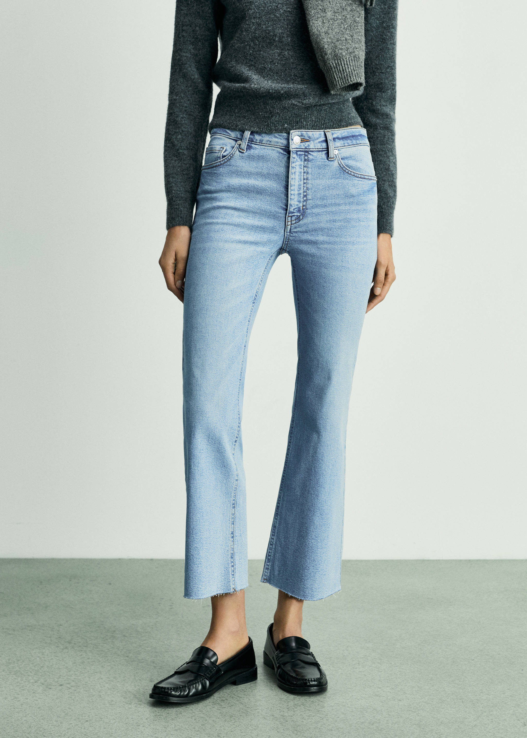 Sienna flared cropped jeans - Medium plane