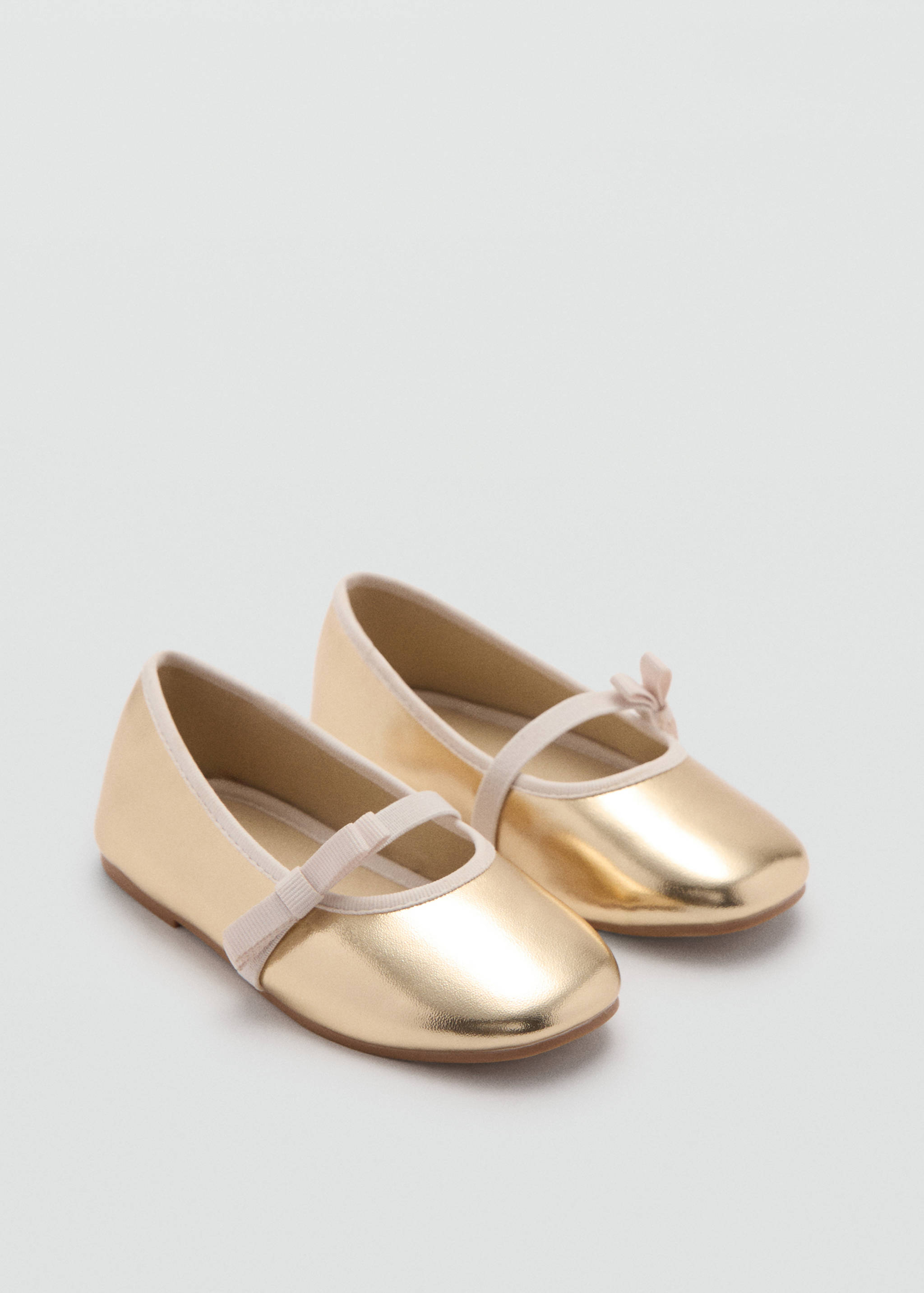 Metallic strip ballerinas - Medium plane