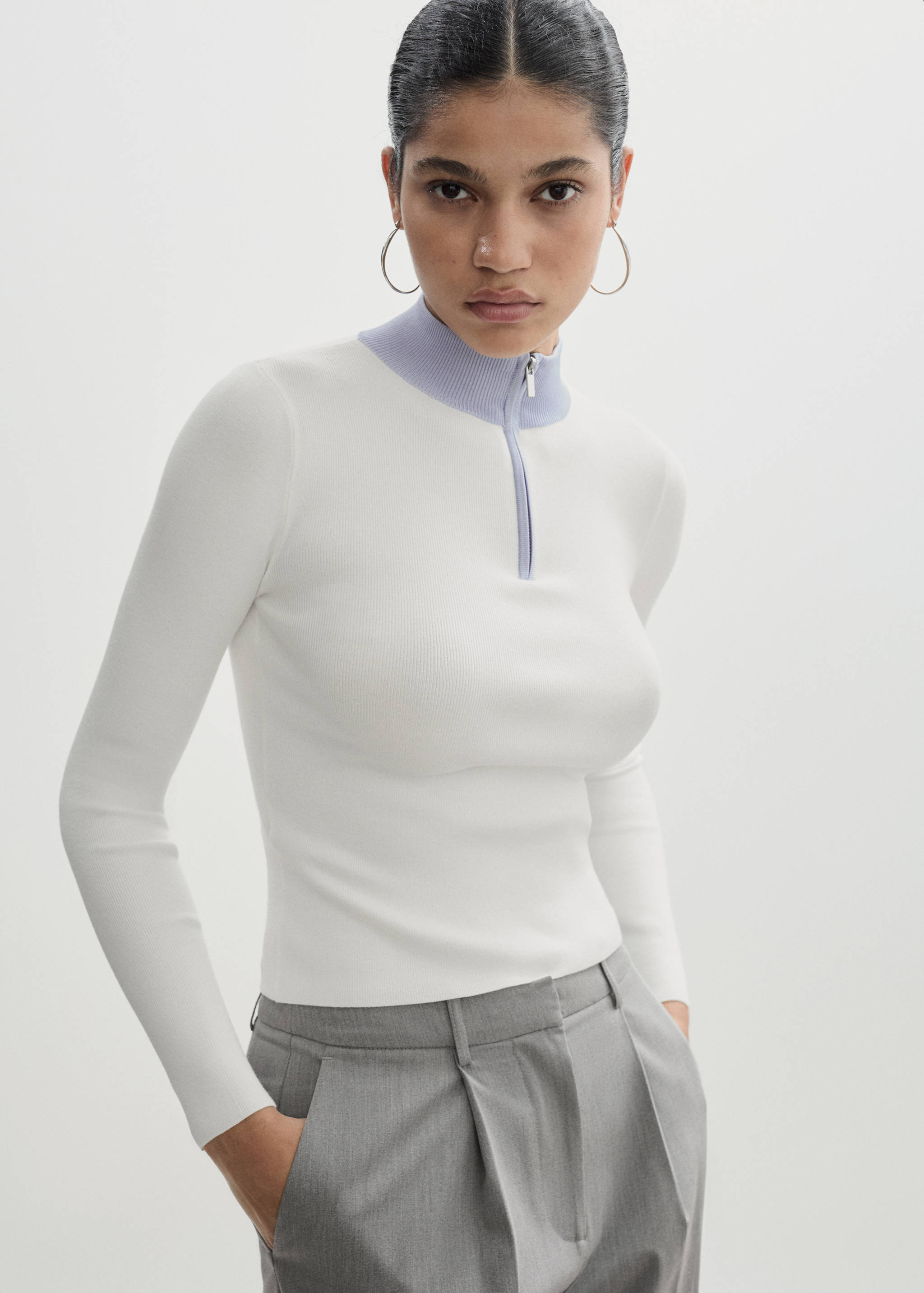 Zip neck jumper - Medium plane