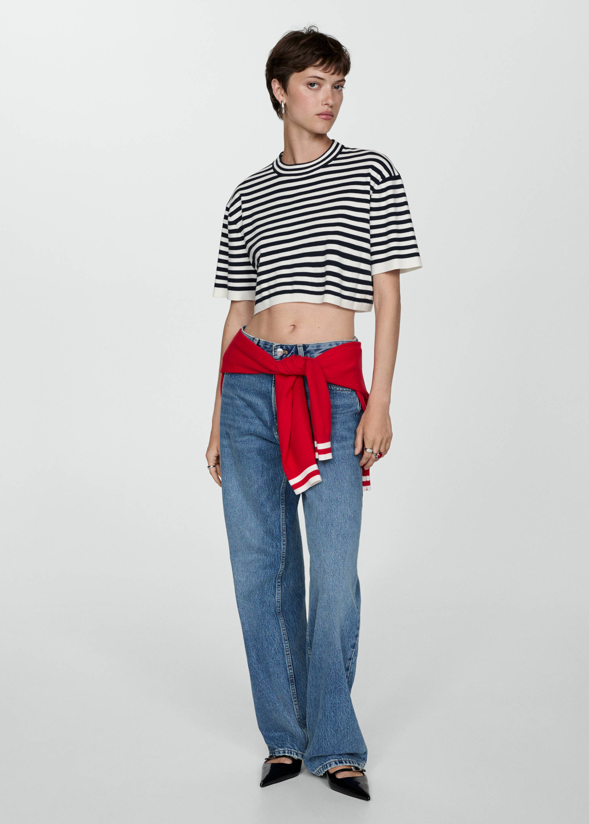 Striped crop T-shirt - General plane