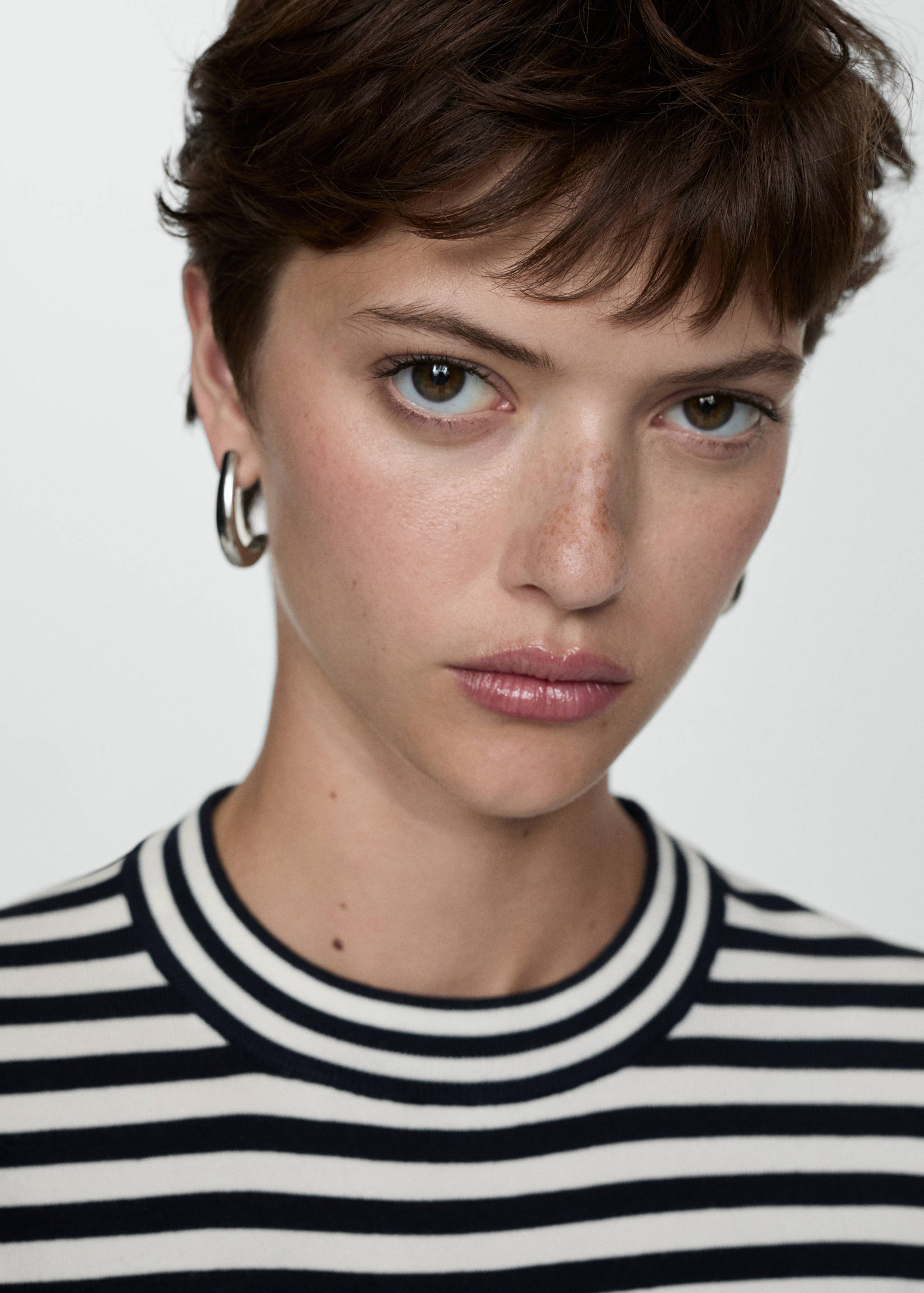 Striped crop T-shirt - Details of the article 1