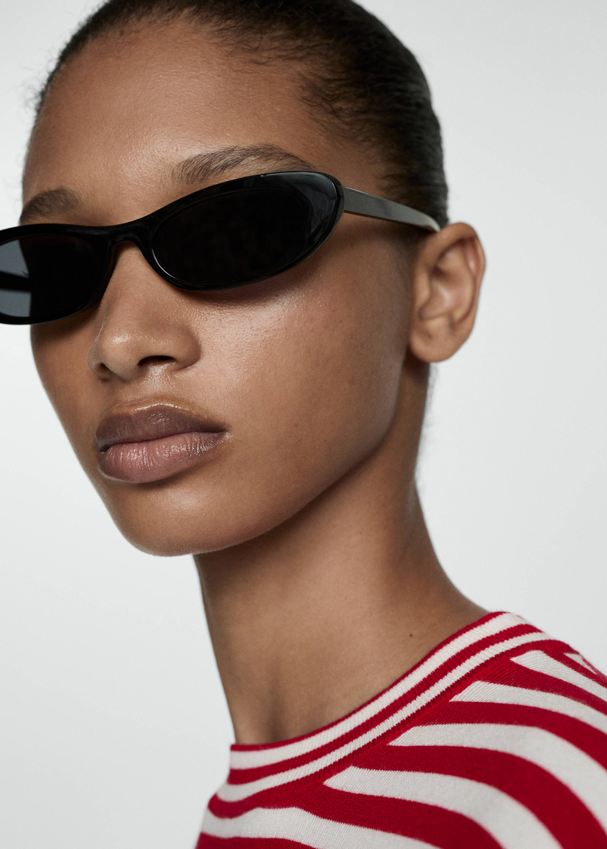 Striped crop T-shirt - Details of the article 1