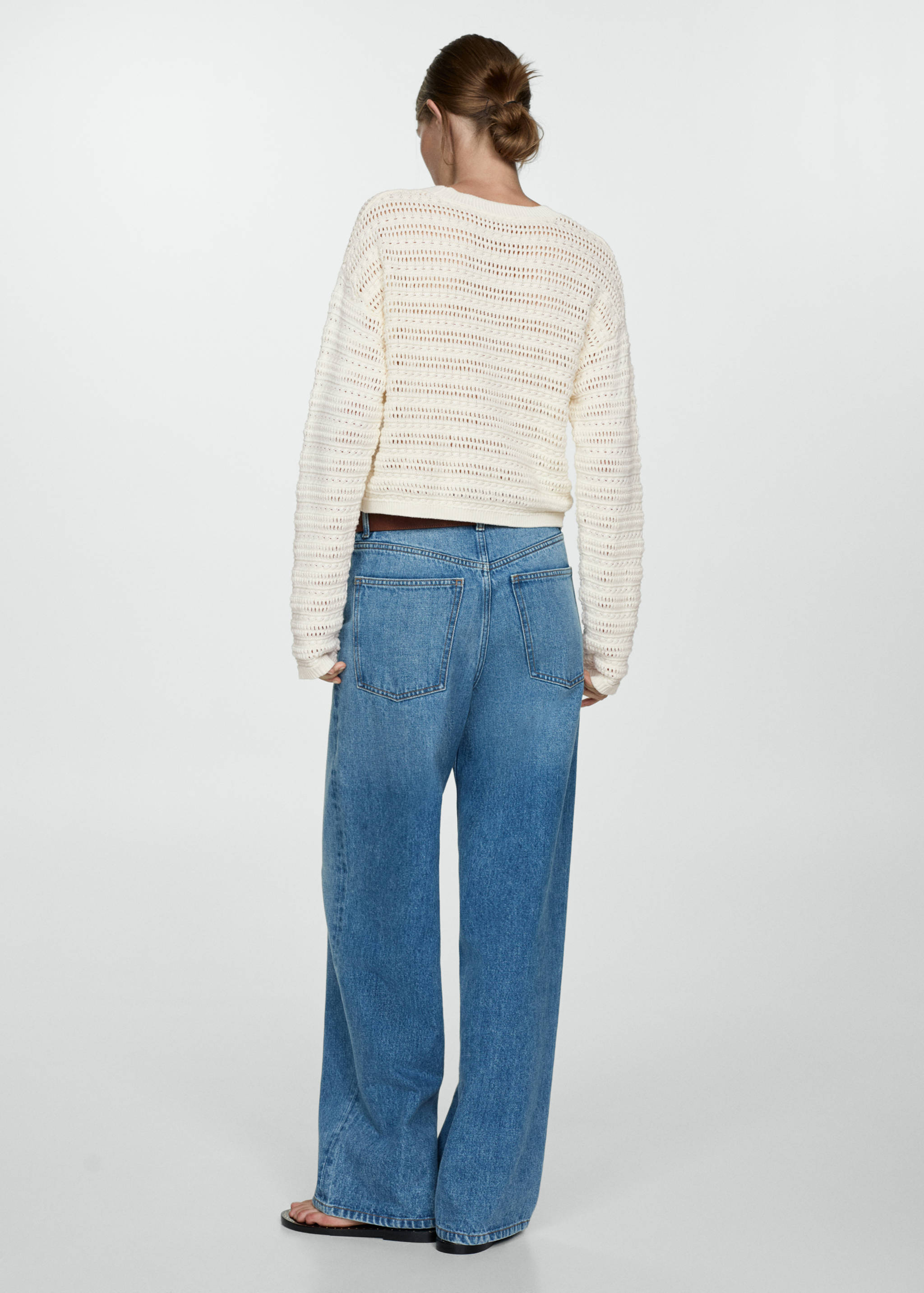 Pullover mit Lochstrickmuster - Rückseite des Artikels