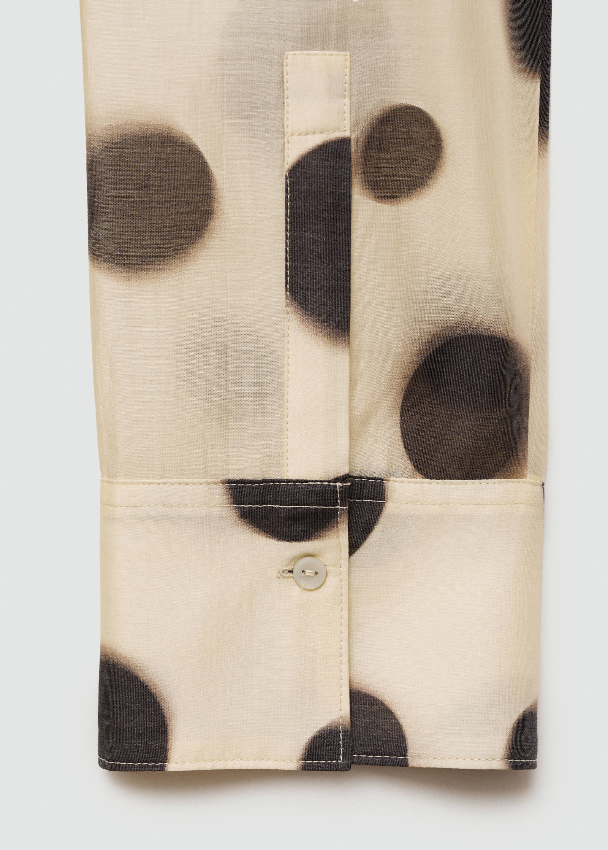 圆点印花莱赛尔纤维衬衫 - null