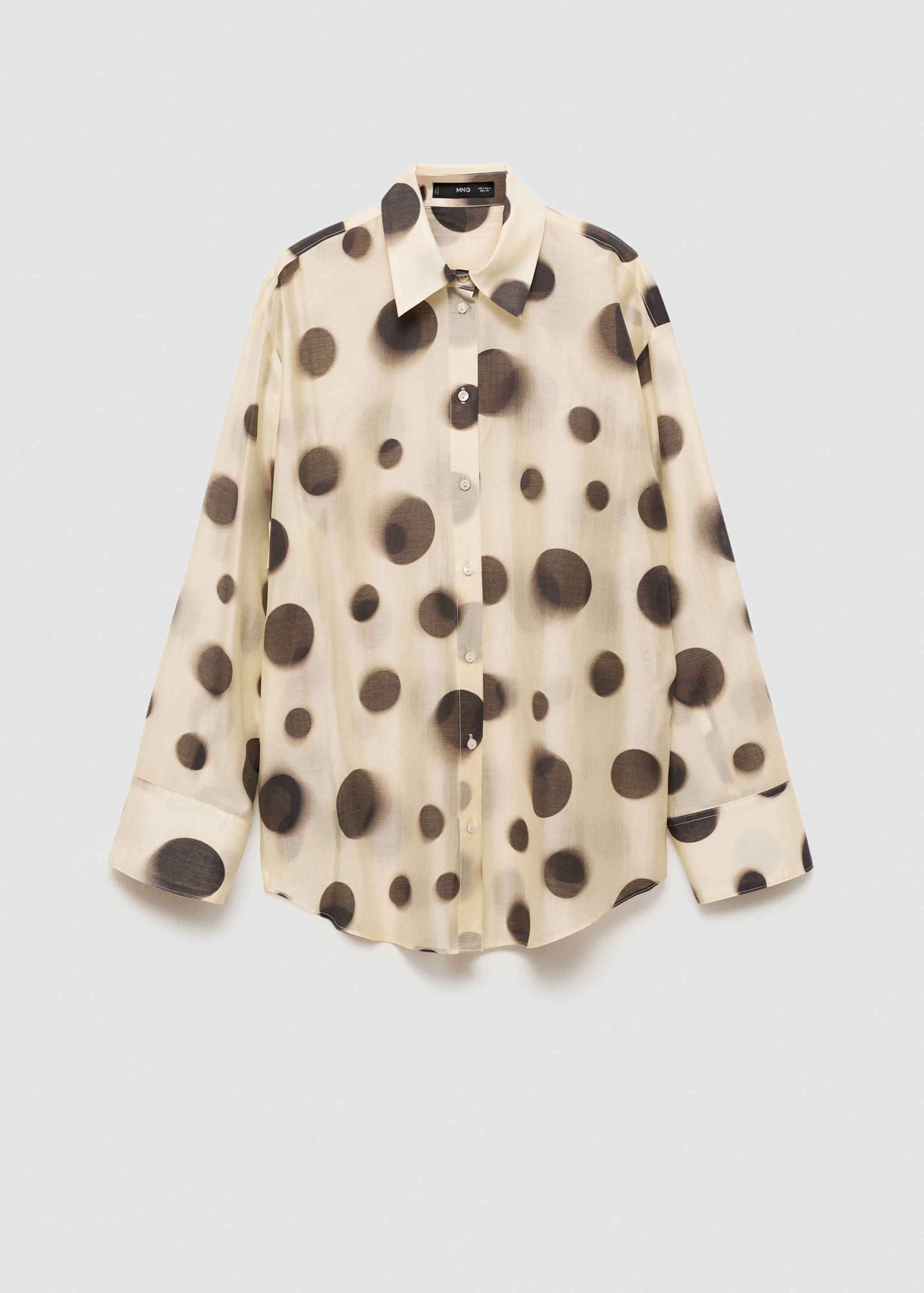 Polka-dot lyocell shirt - Изделие без модели