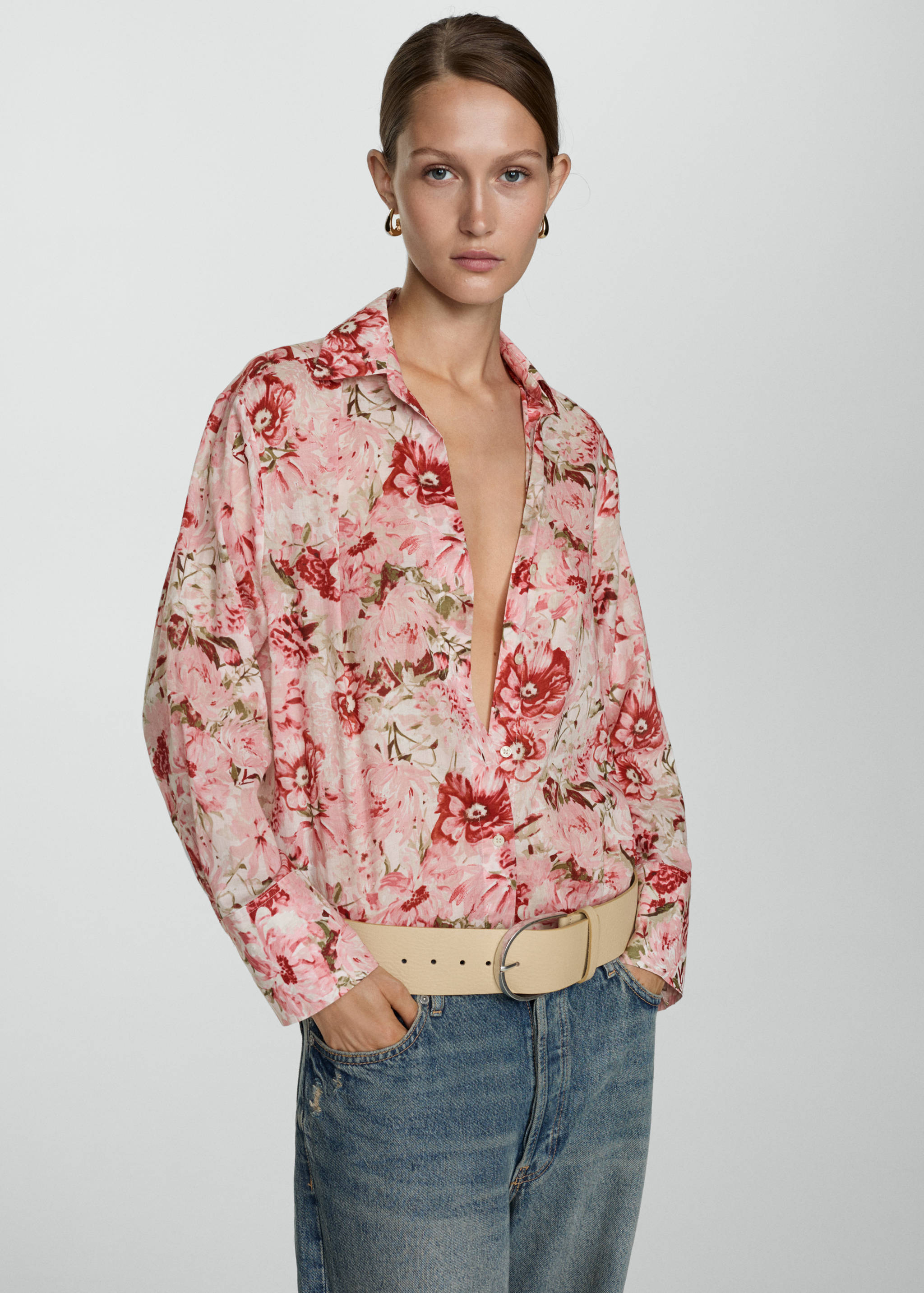 Printed cotton shirt - Medium plane
