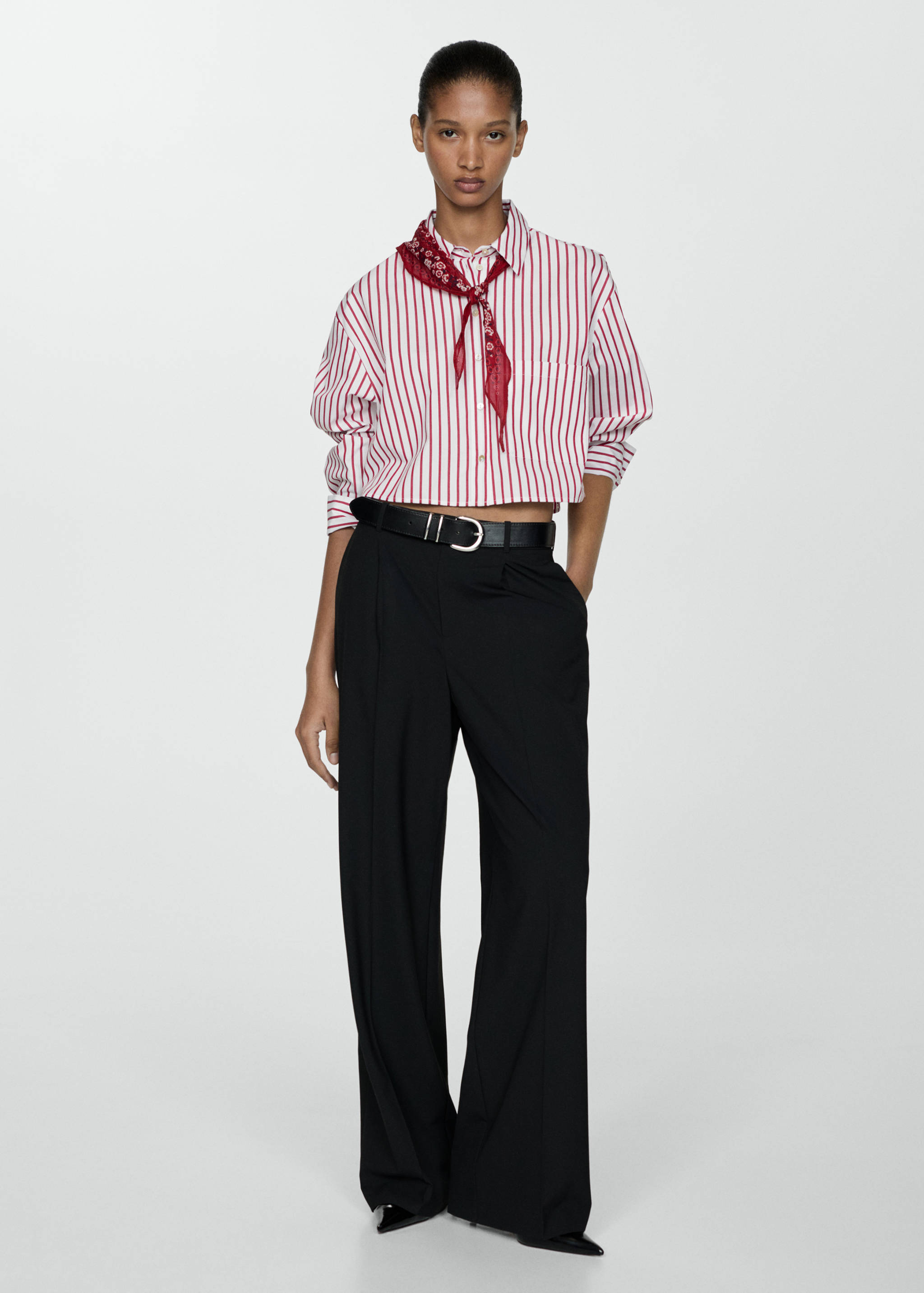 Striped cropped shirt - General plane