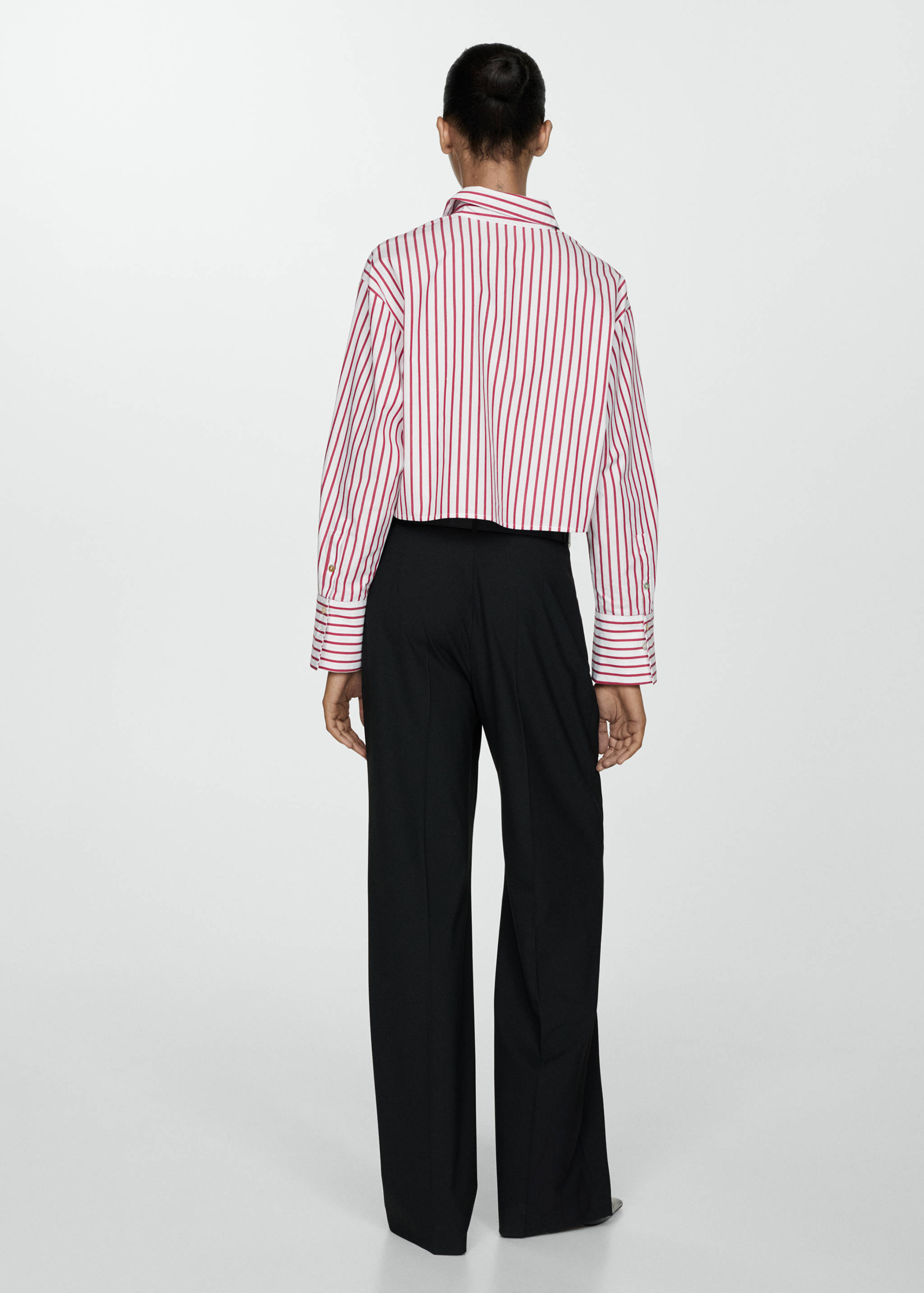 Striped cropped shirt - Reverse of the article