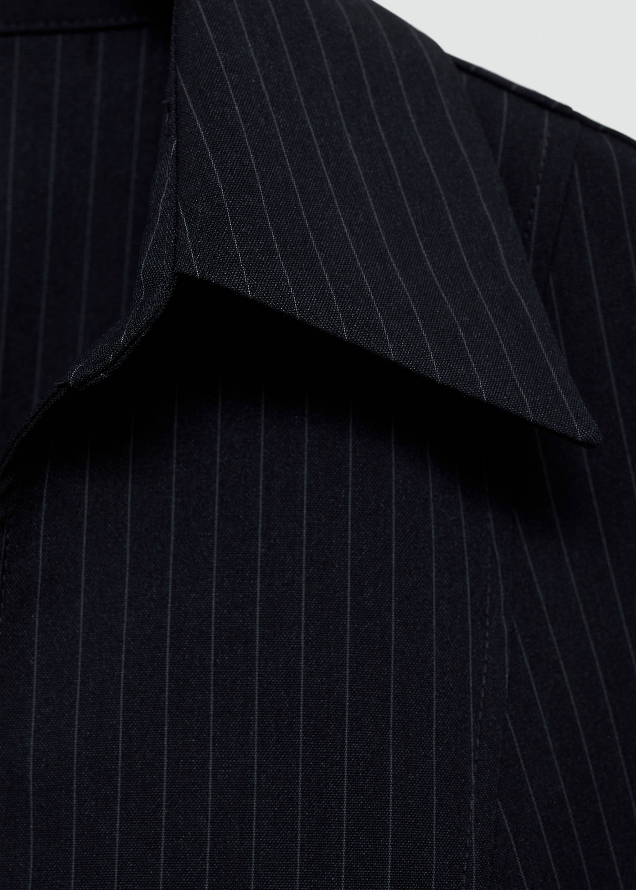 Pinstripe shirt with zip - Details of the article 0