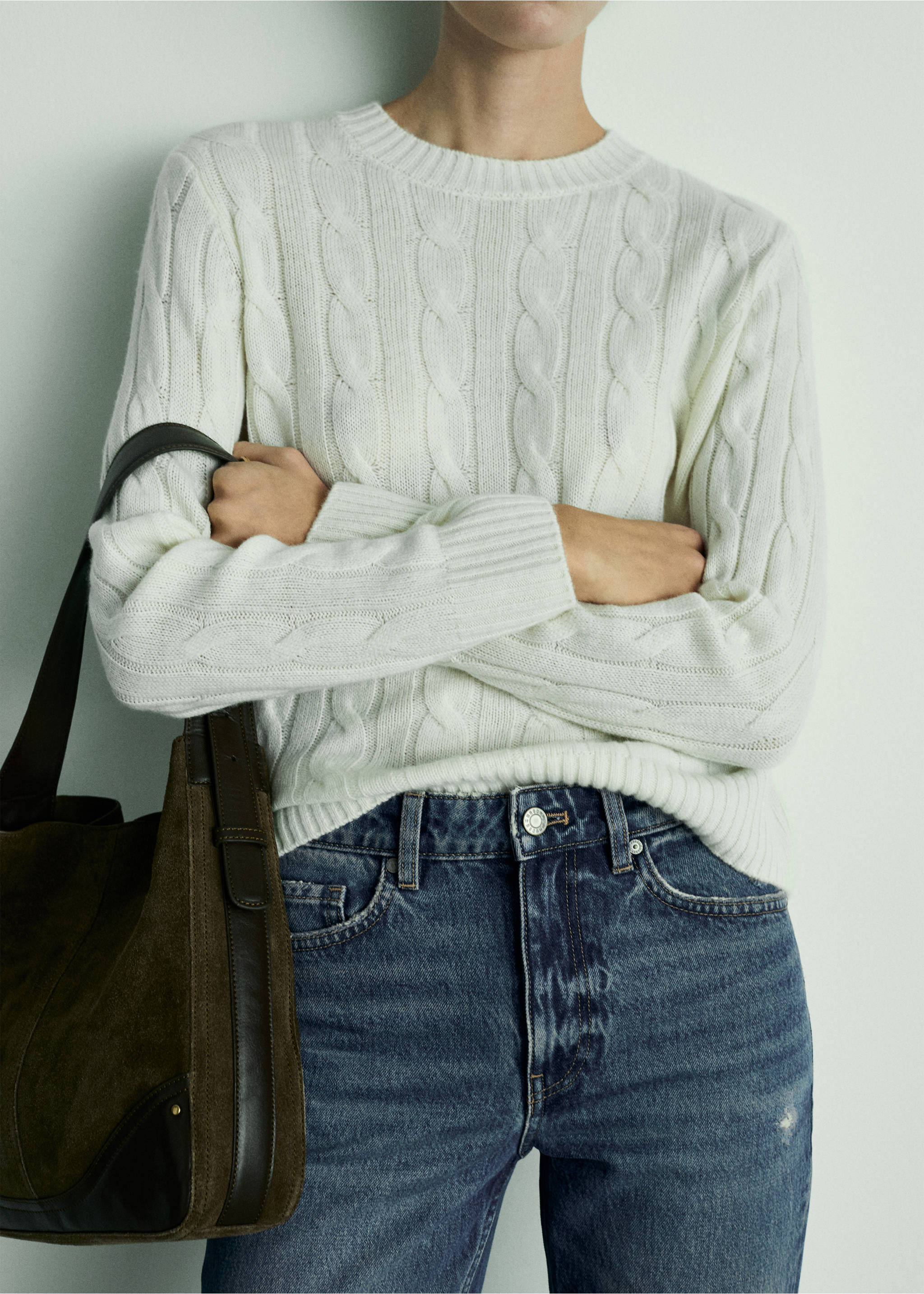Jeans Blanca rectos crop - Detalle del artículo 3, Azul oscuro. Ref: 77004034-00.
