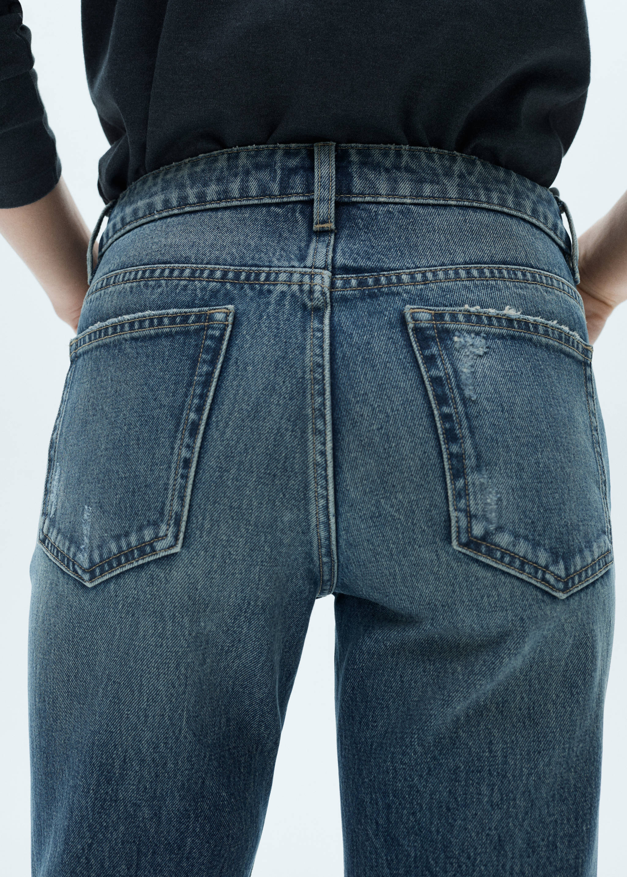 Jeans Blanca rectos crop - Detalle del artículo 2