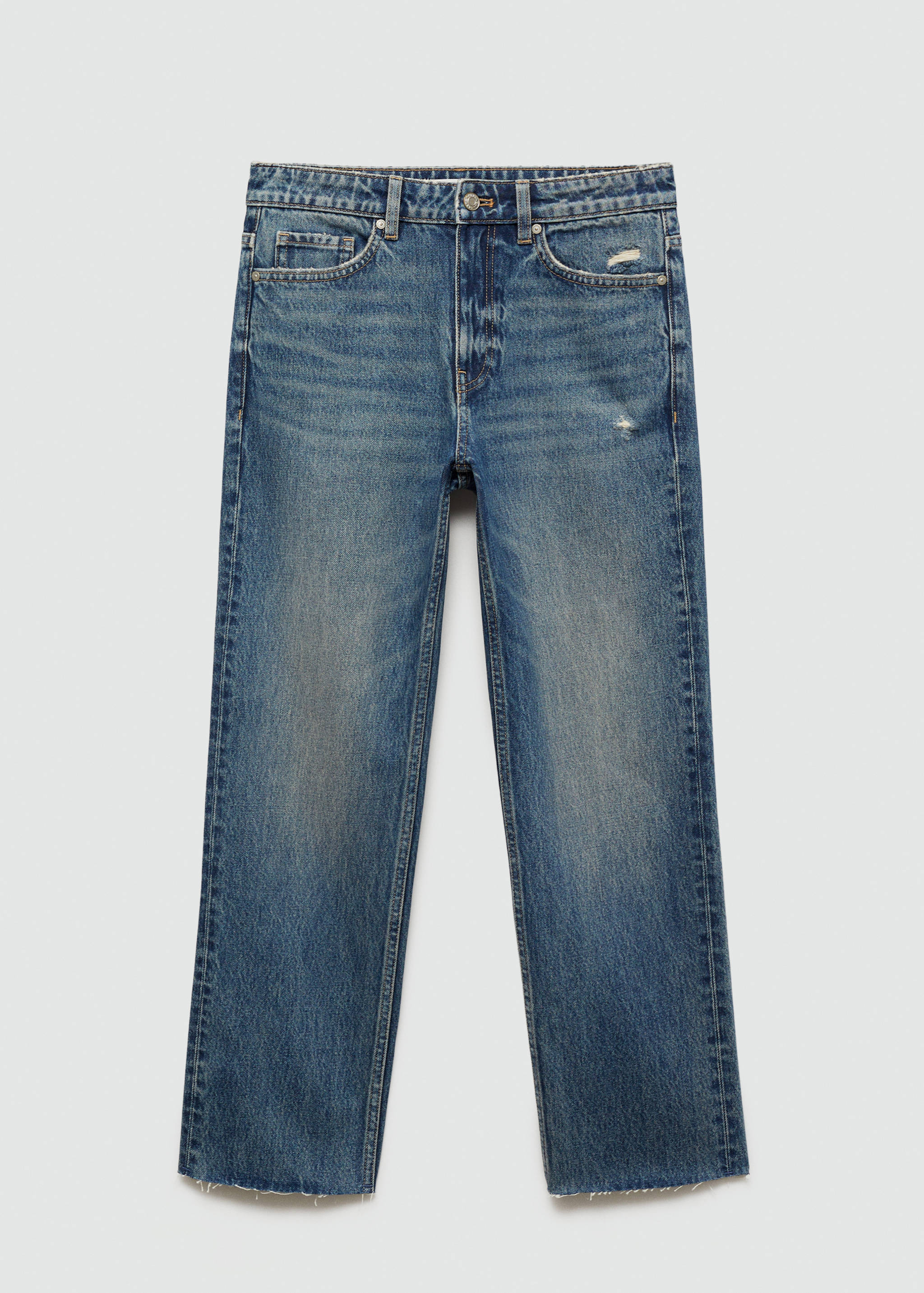 Jeans Blanca rectos crop - Artículo sin modelo