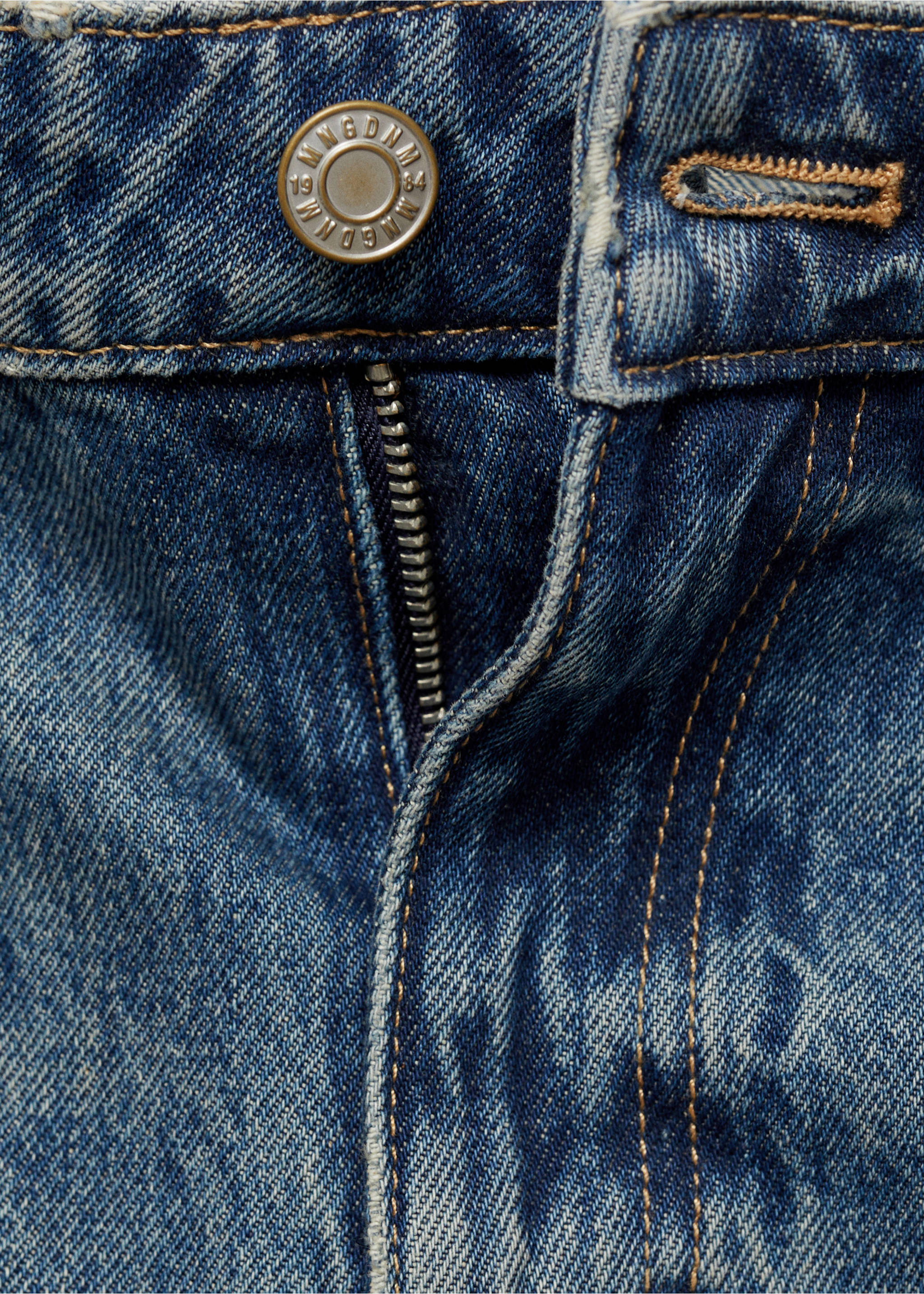Blanca straight-fit cropped jeans - Details of the article 8, Dark Blue. Ref: 77004034-00.