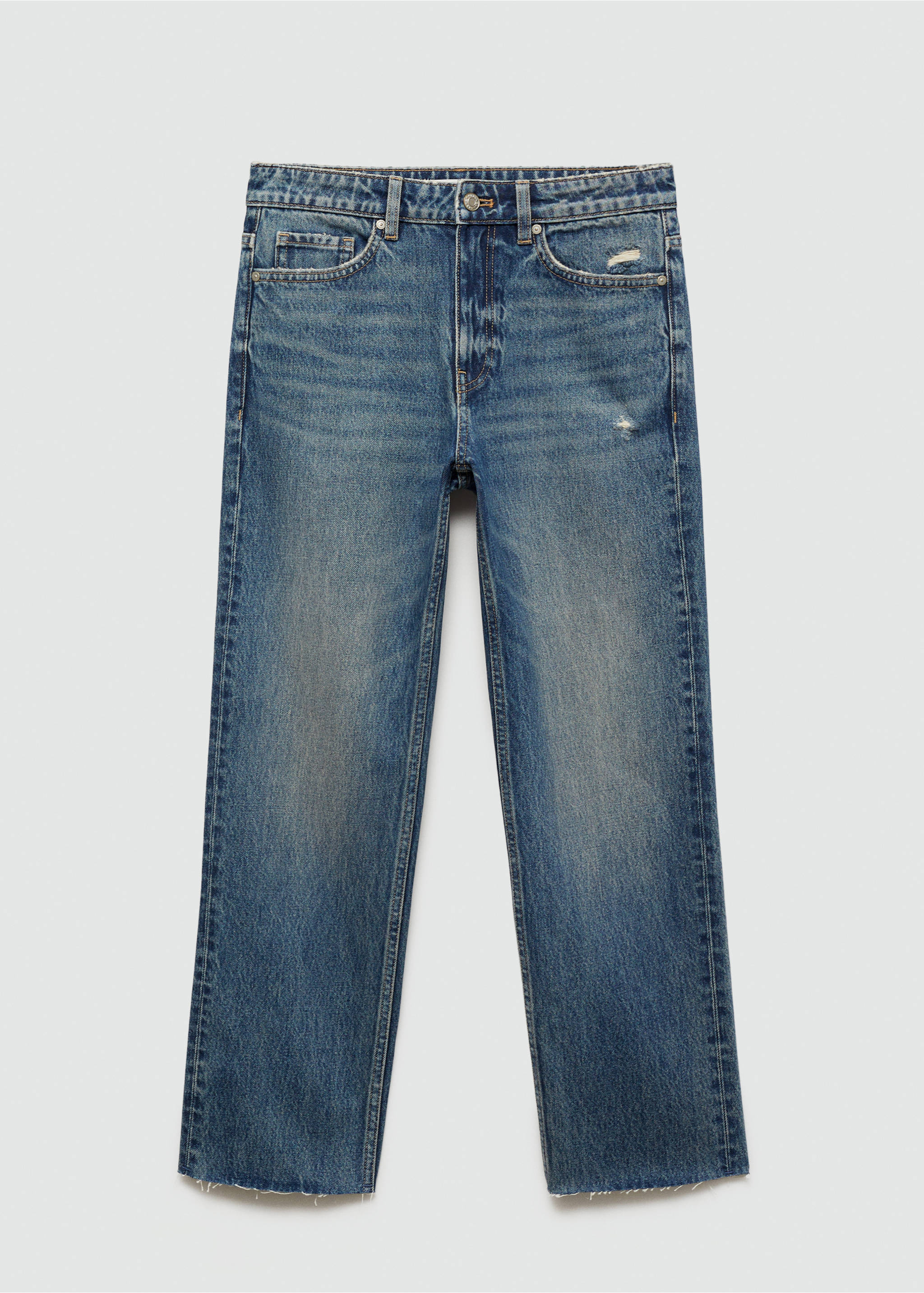 Blanca straight-fit cropped jeans - Article without model, Dark Blue. Ref: 77004034-00.