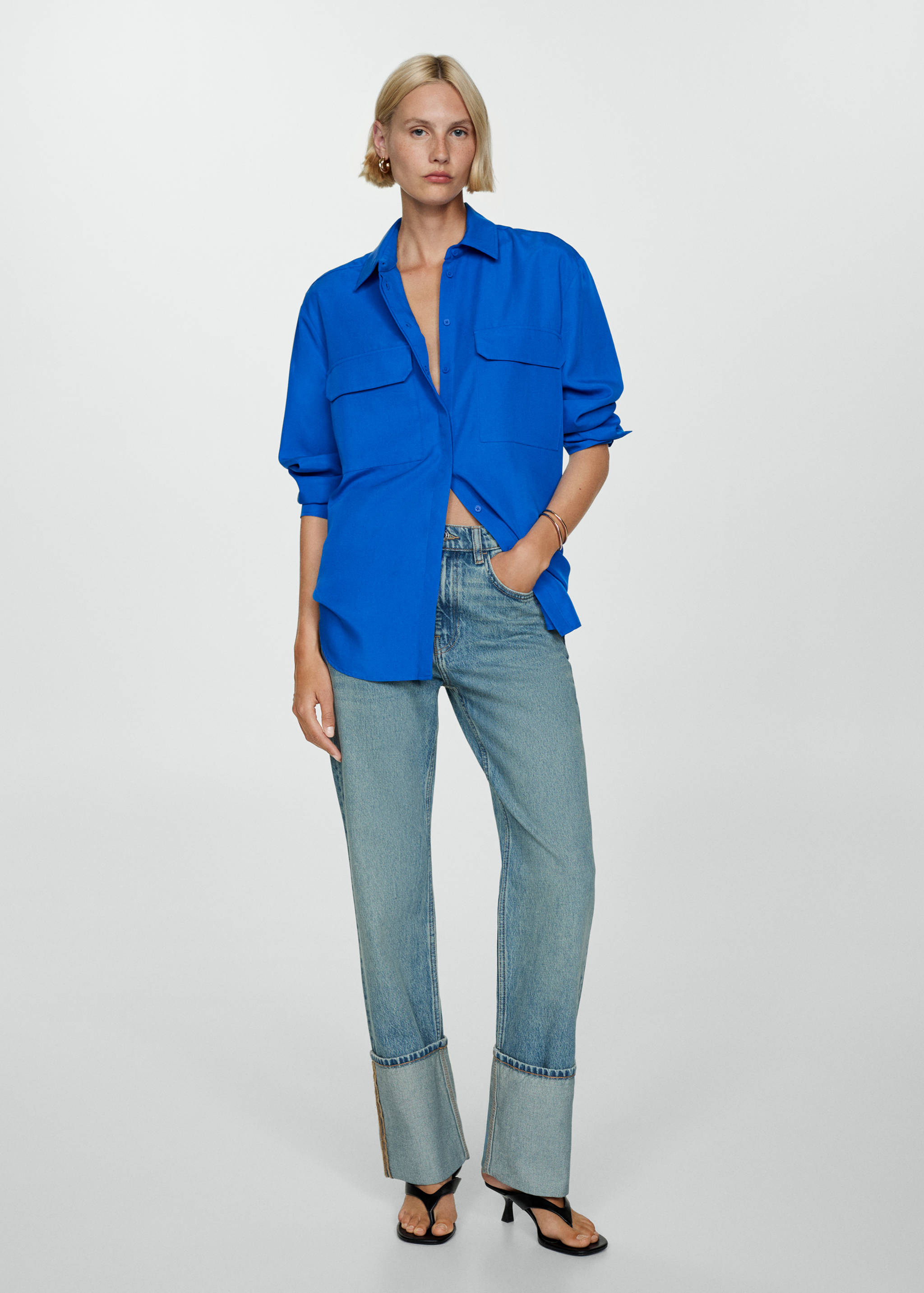 Lyocell shirt with pocket - General plane