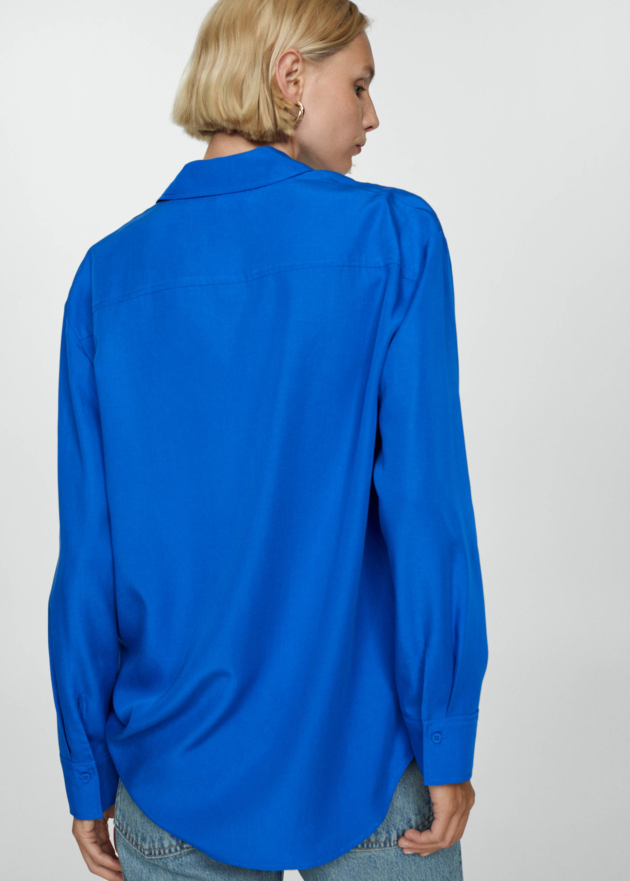 Lyocell shirt with pocket - Reverse of the article