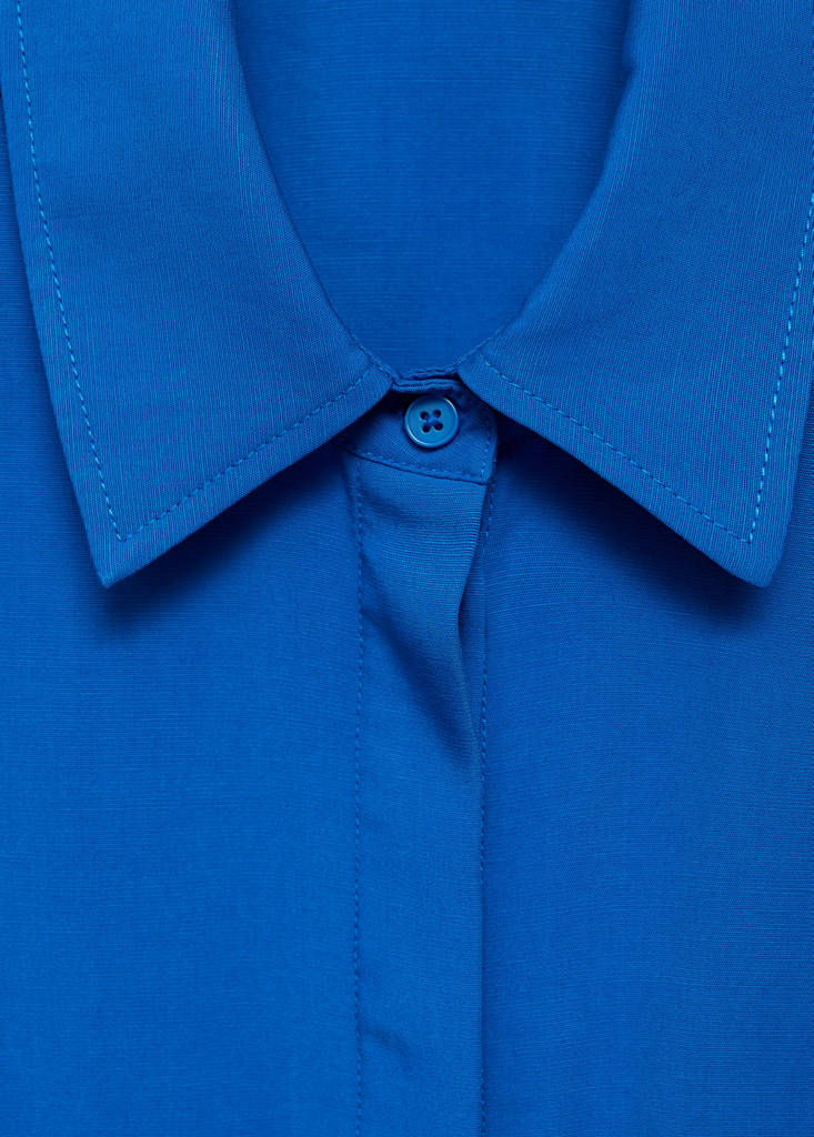Lyocell shirt with pocket — Blue