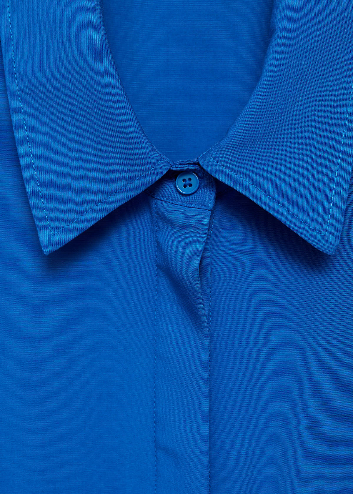 Lyocell shirt with pocket — Blue