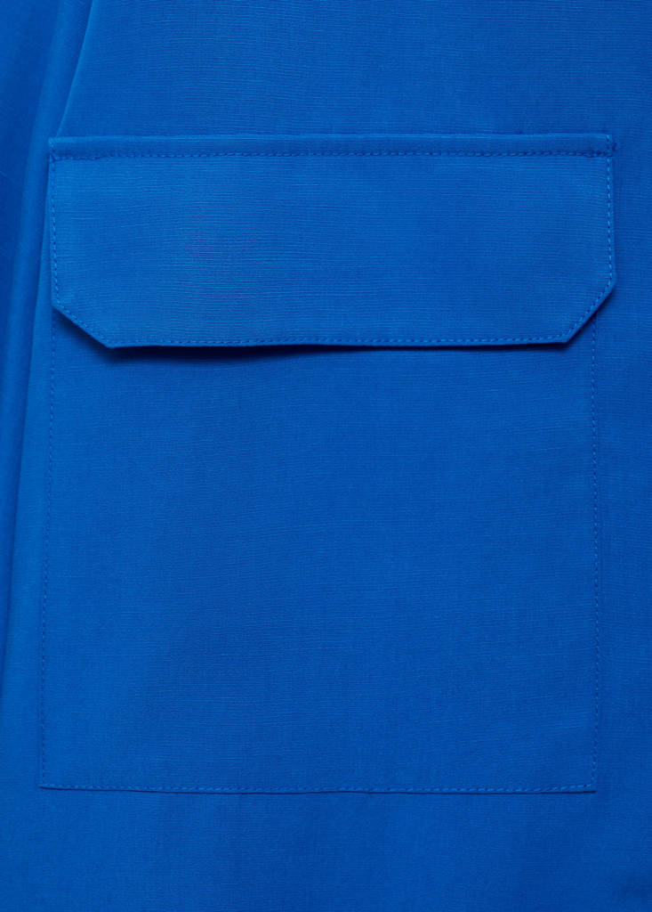 Lyocell shirt with pocket — Blue