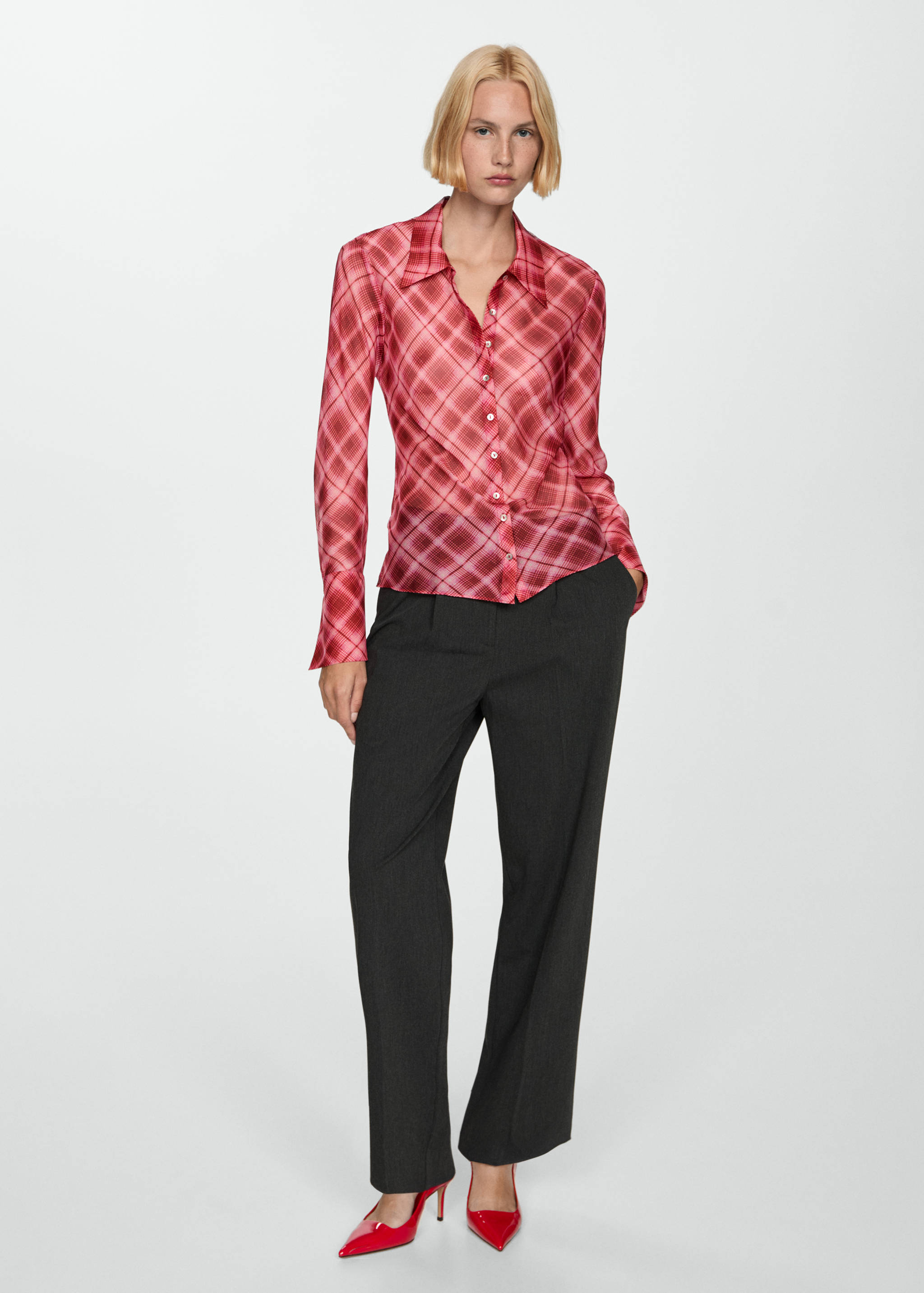 Camisa estampada cuadros - Plano general