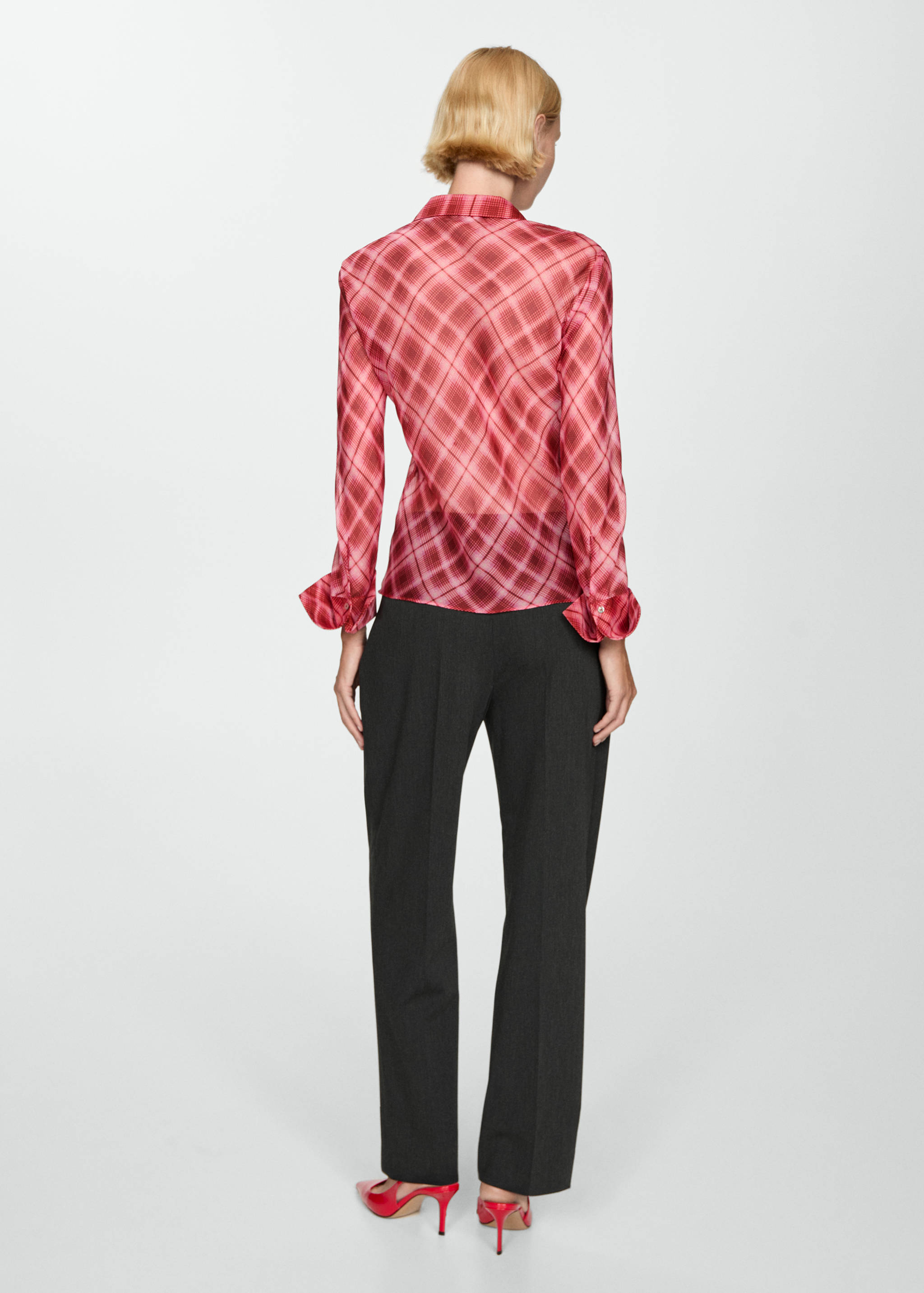 Camisa estampada cuadros - Reverso del artículo